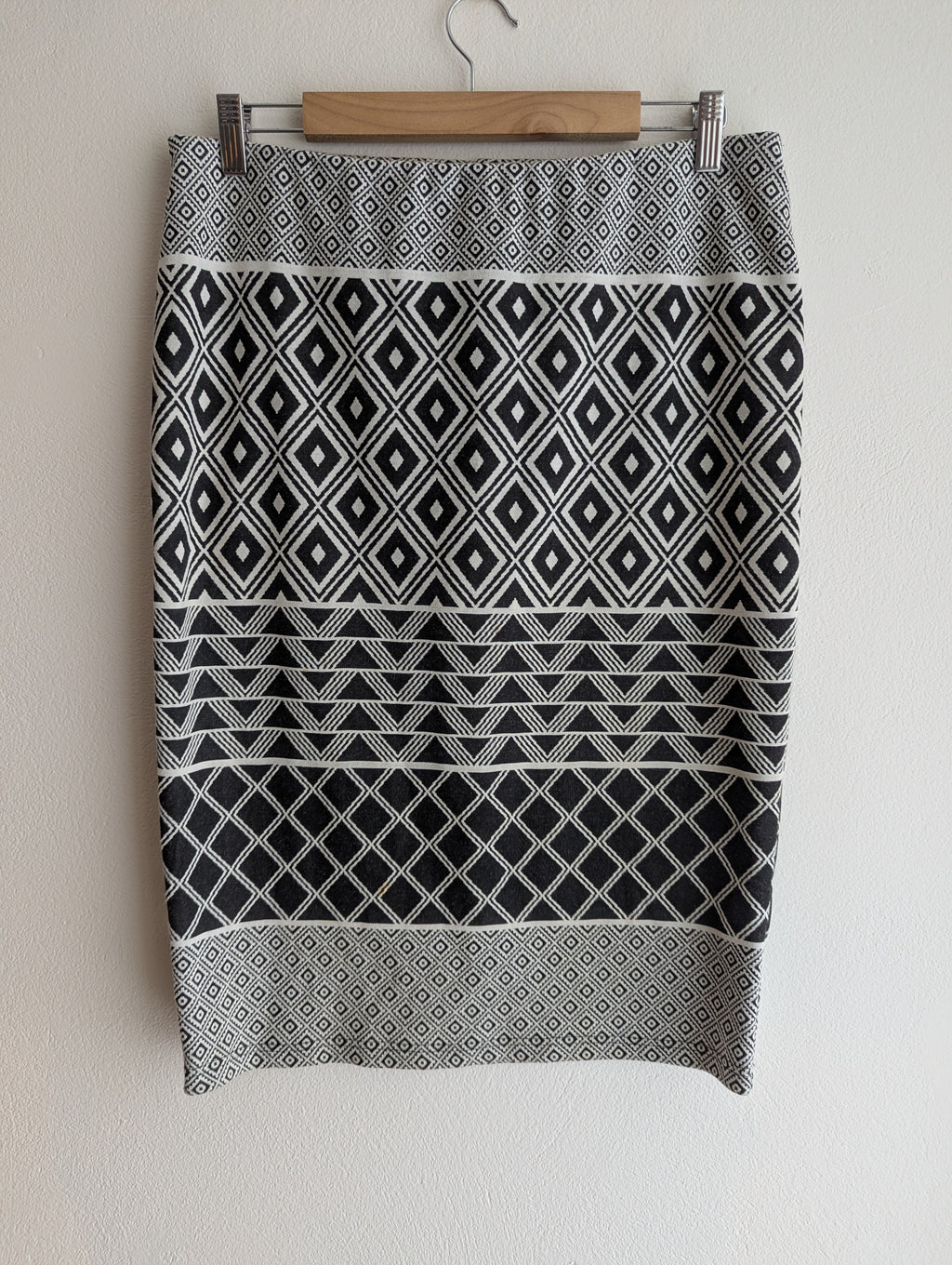 Veronika Maine Geometric Midi Skirt