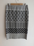 Veronika Maine Geometric Midi Skirt