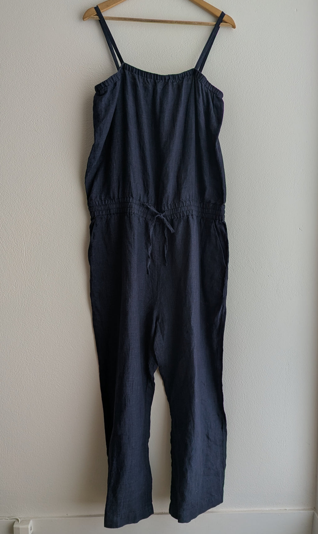 Sussan Linen Navy Jumpsuit