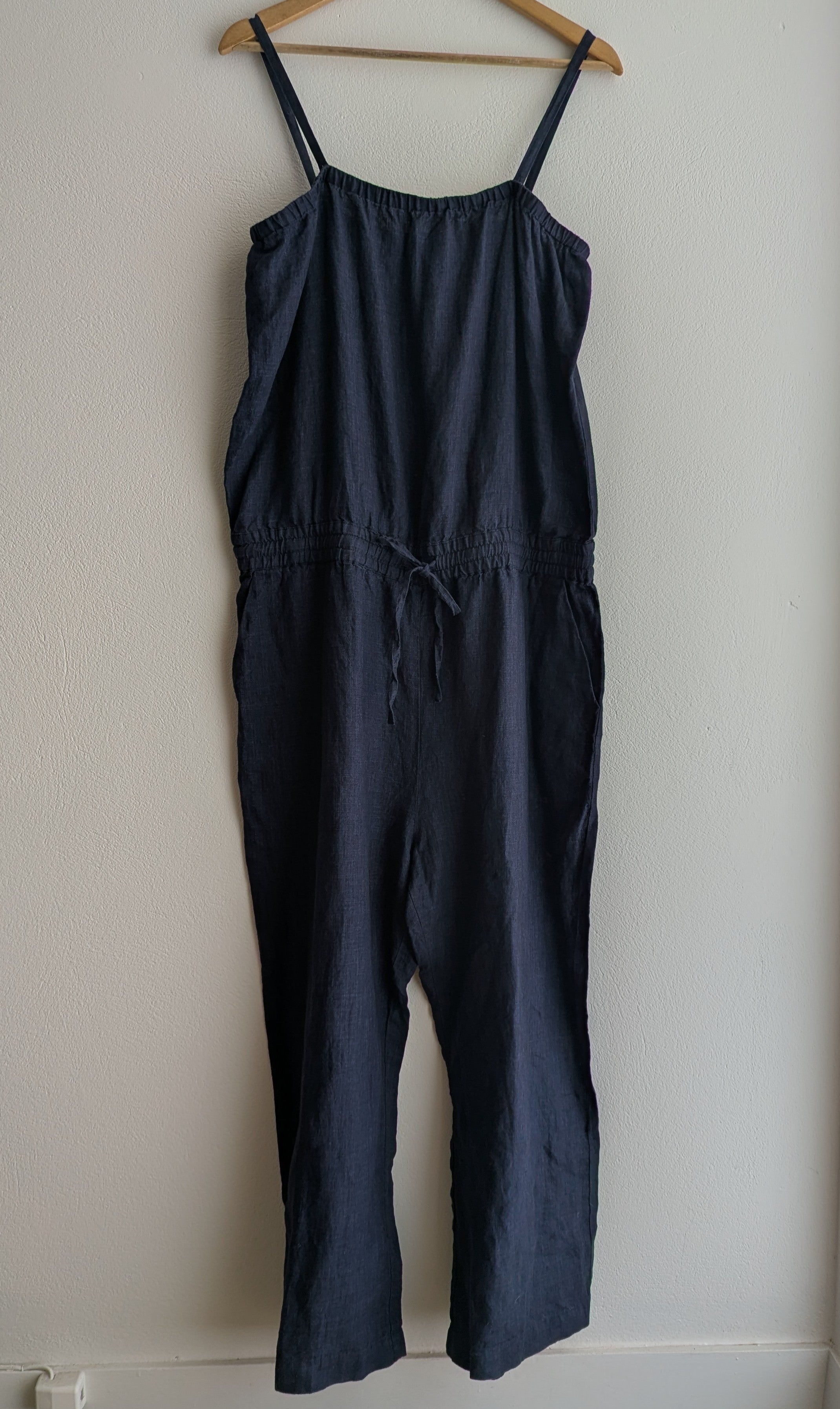 Sussan Linen Navy Jumpsuit