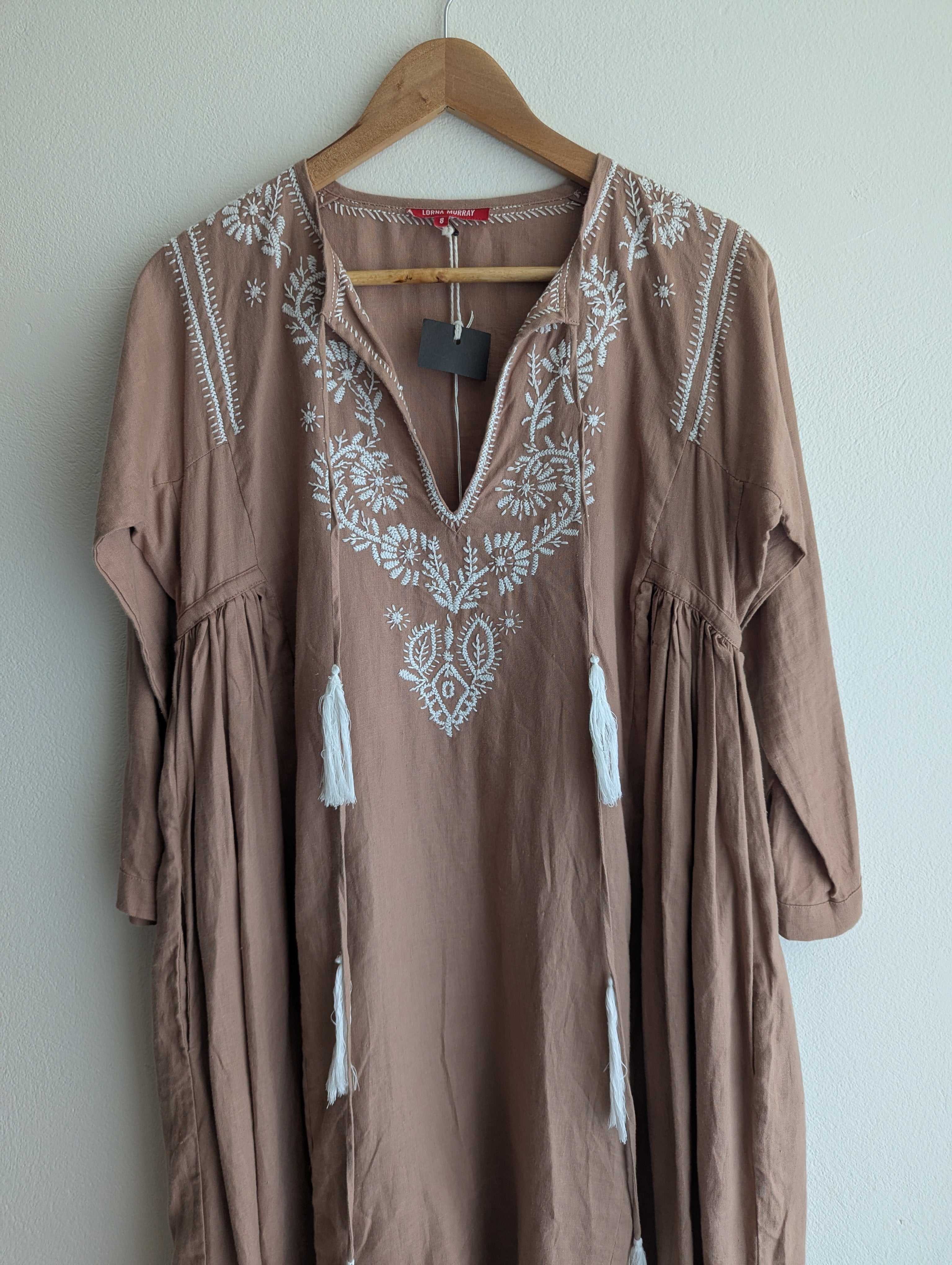 Lorna Murray Linen Embroidered Dress