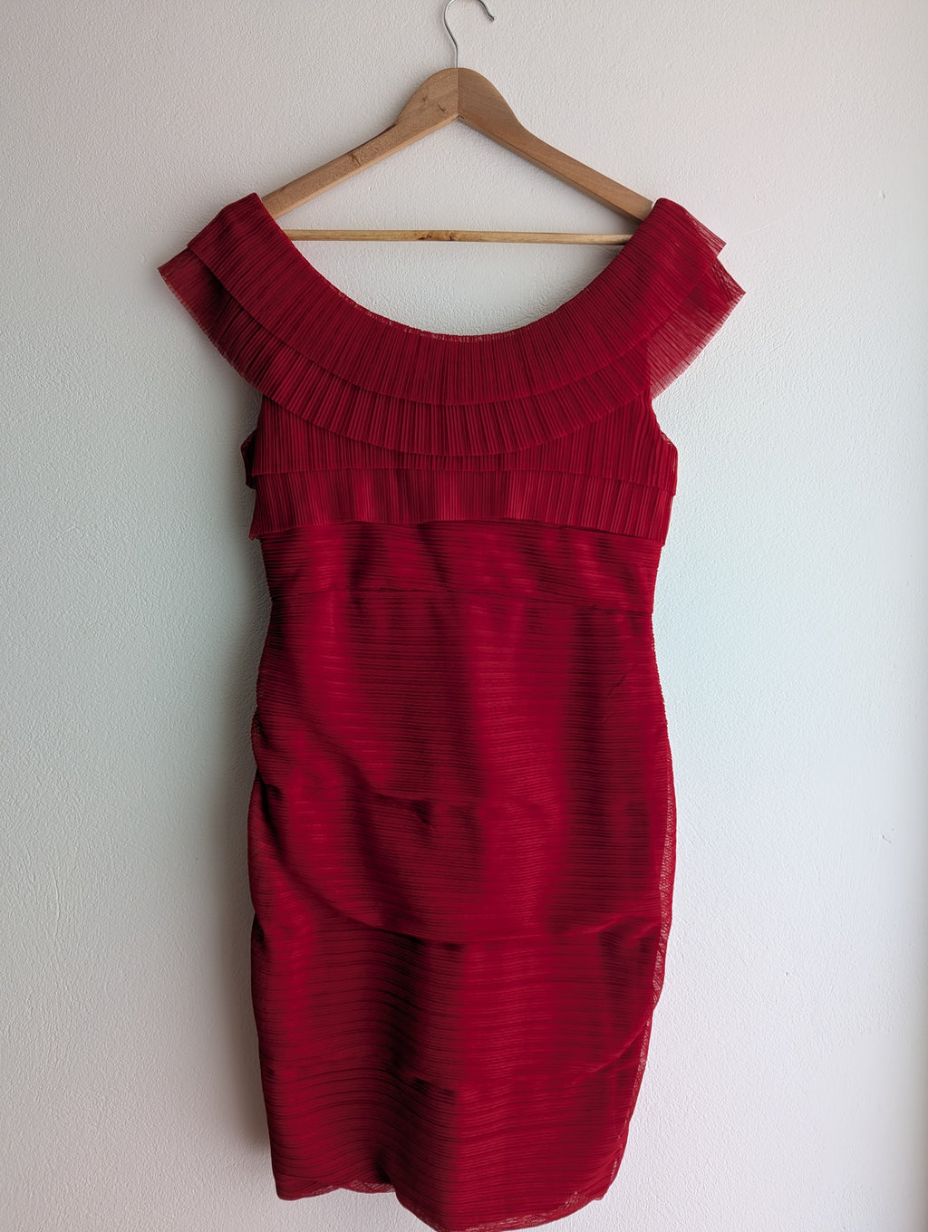 Events Red Ruffle Dress