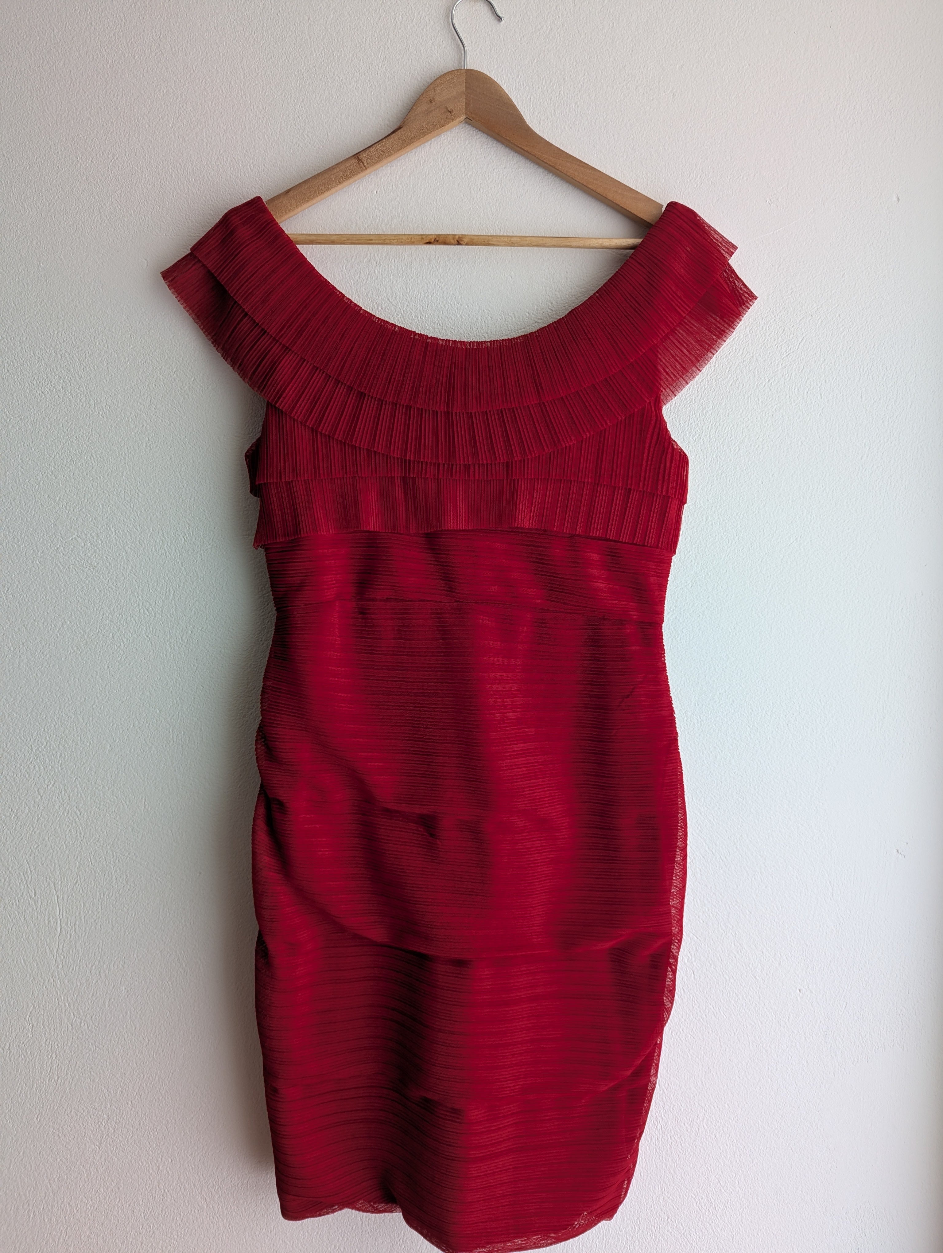 Events Red Ruffle Dress