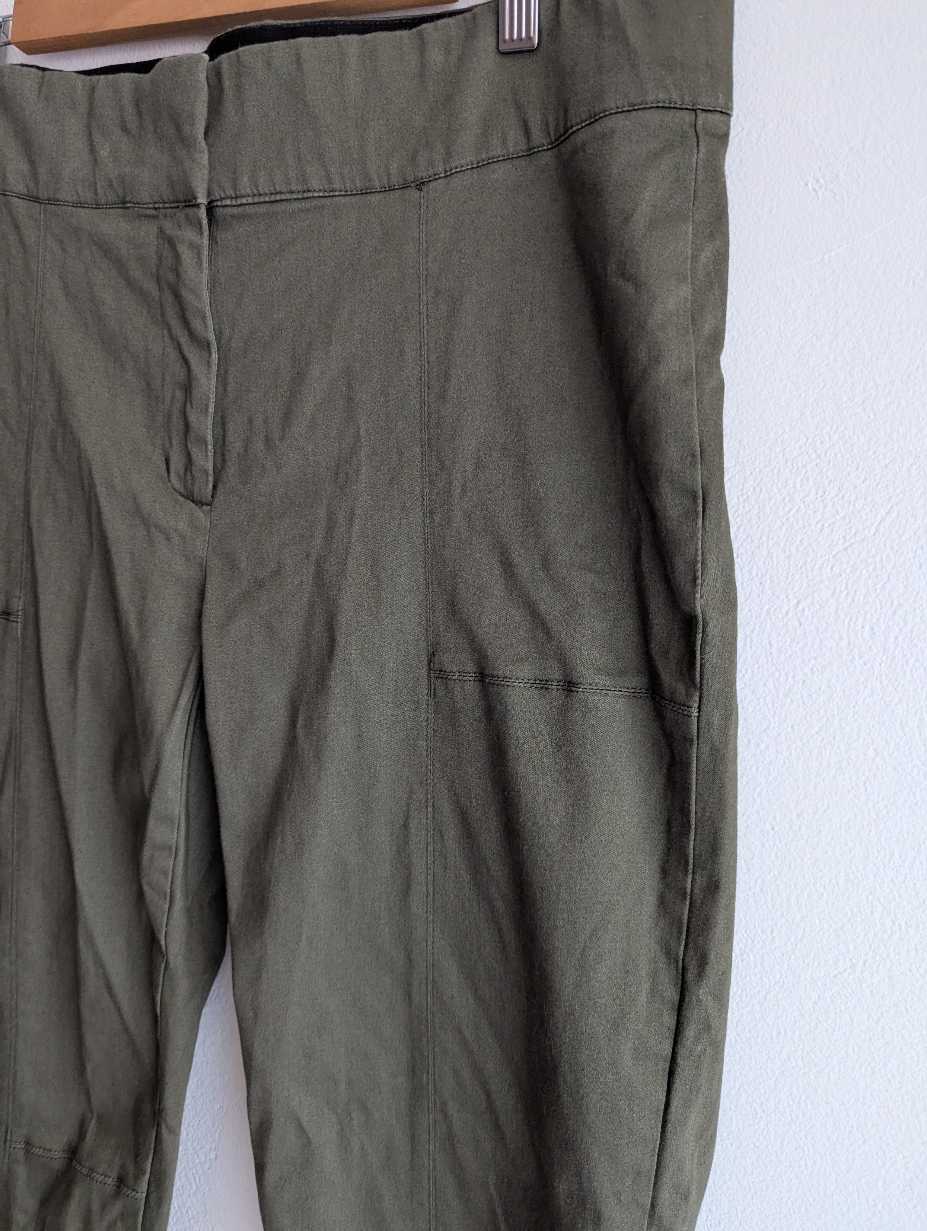 Sara Seam Detail Khaki Pants
