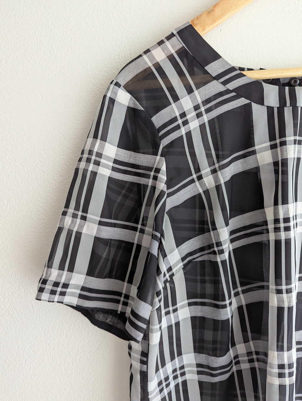 Veronika Maine Sheer Check Top