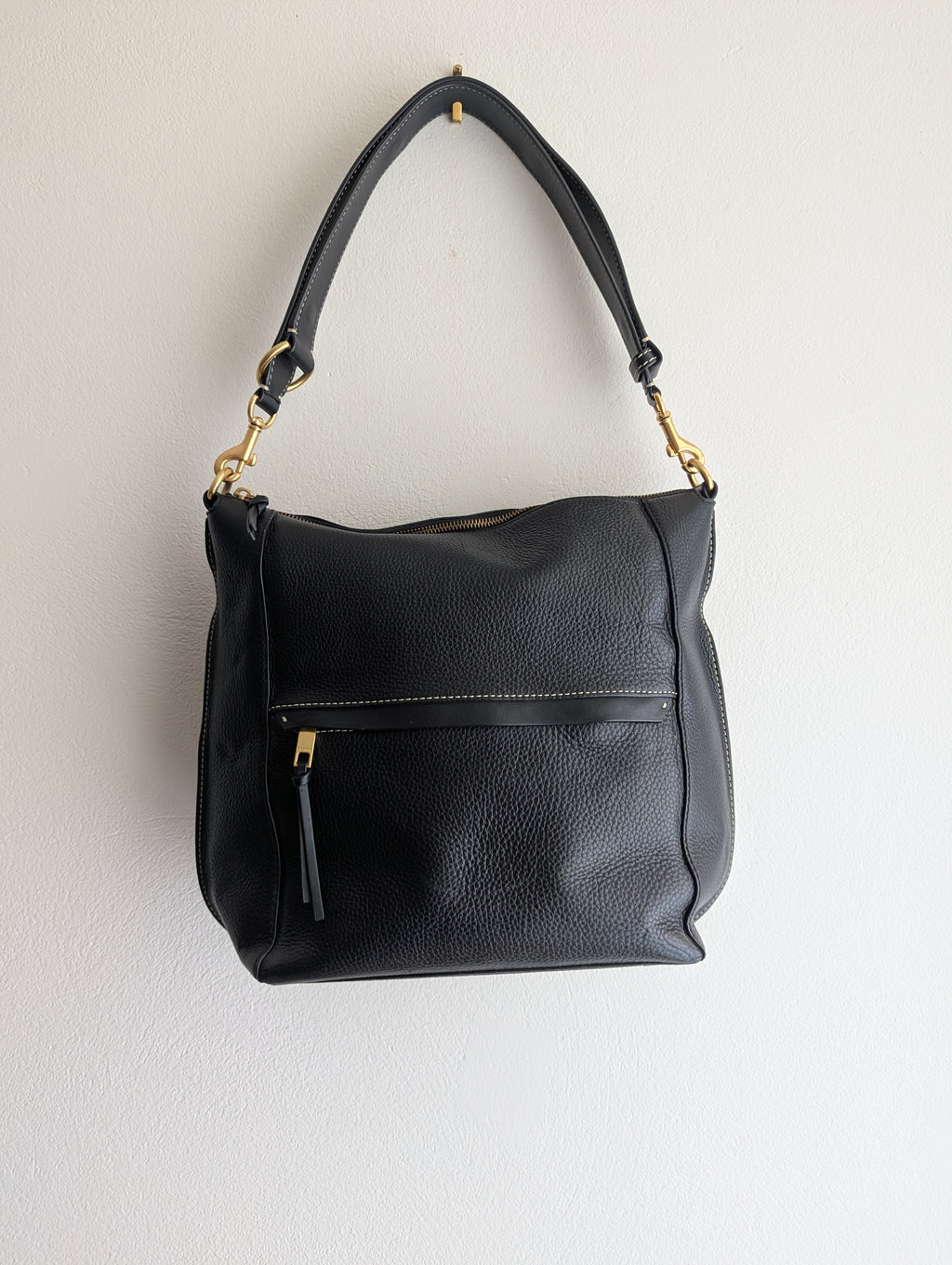 Oroton Black Leather Tote