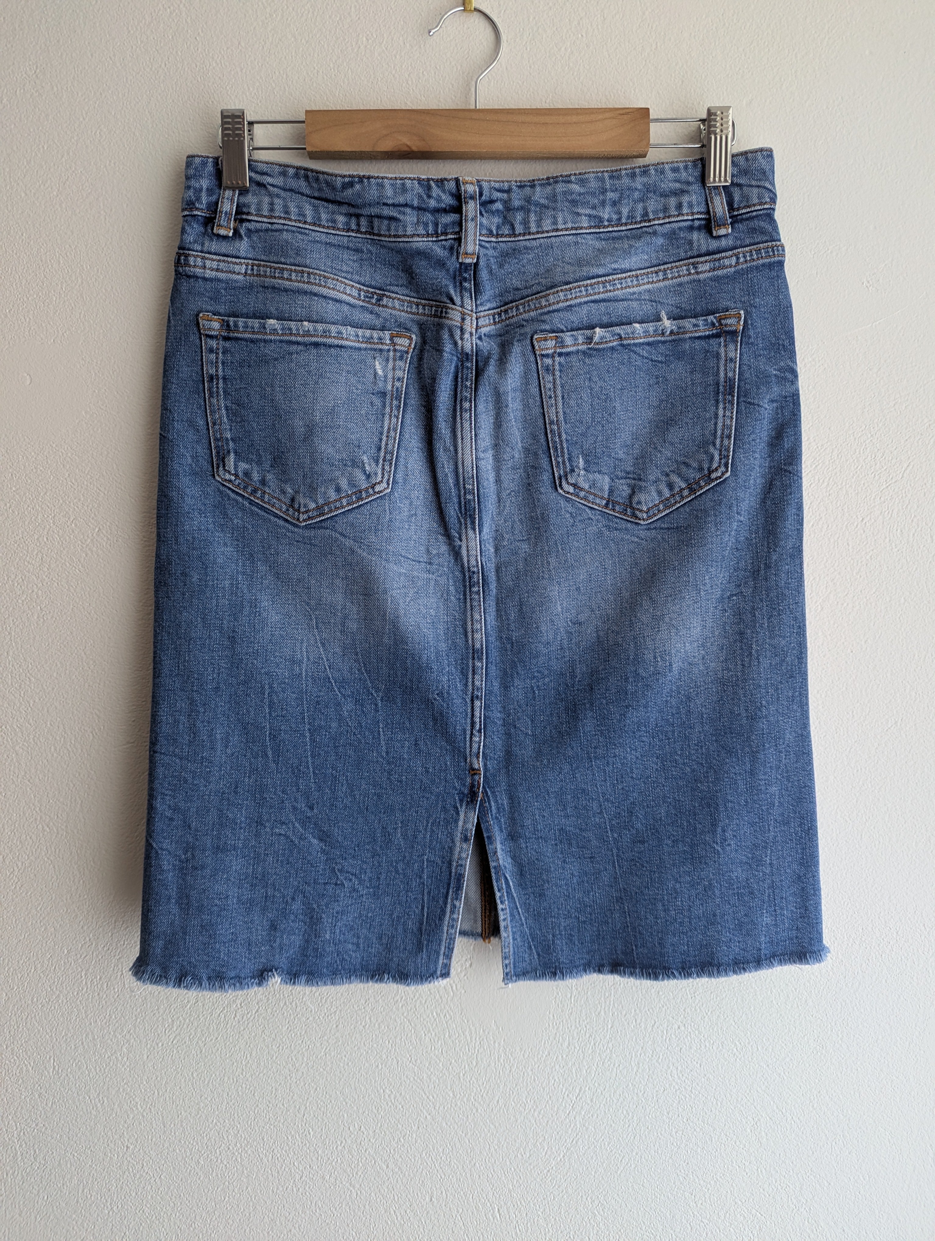 Zara Denim Midi Skirt