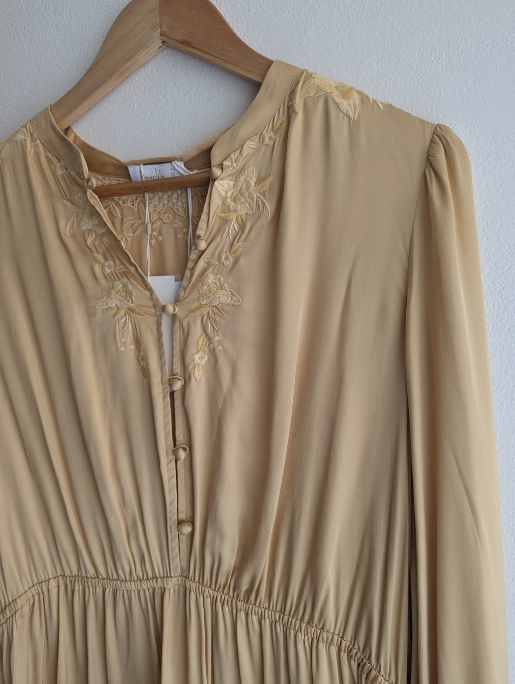 Tigerlily Long-Sleeve Satin Dress