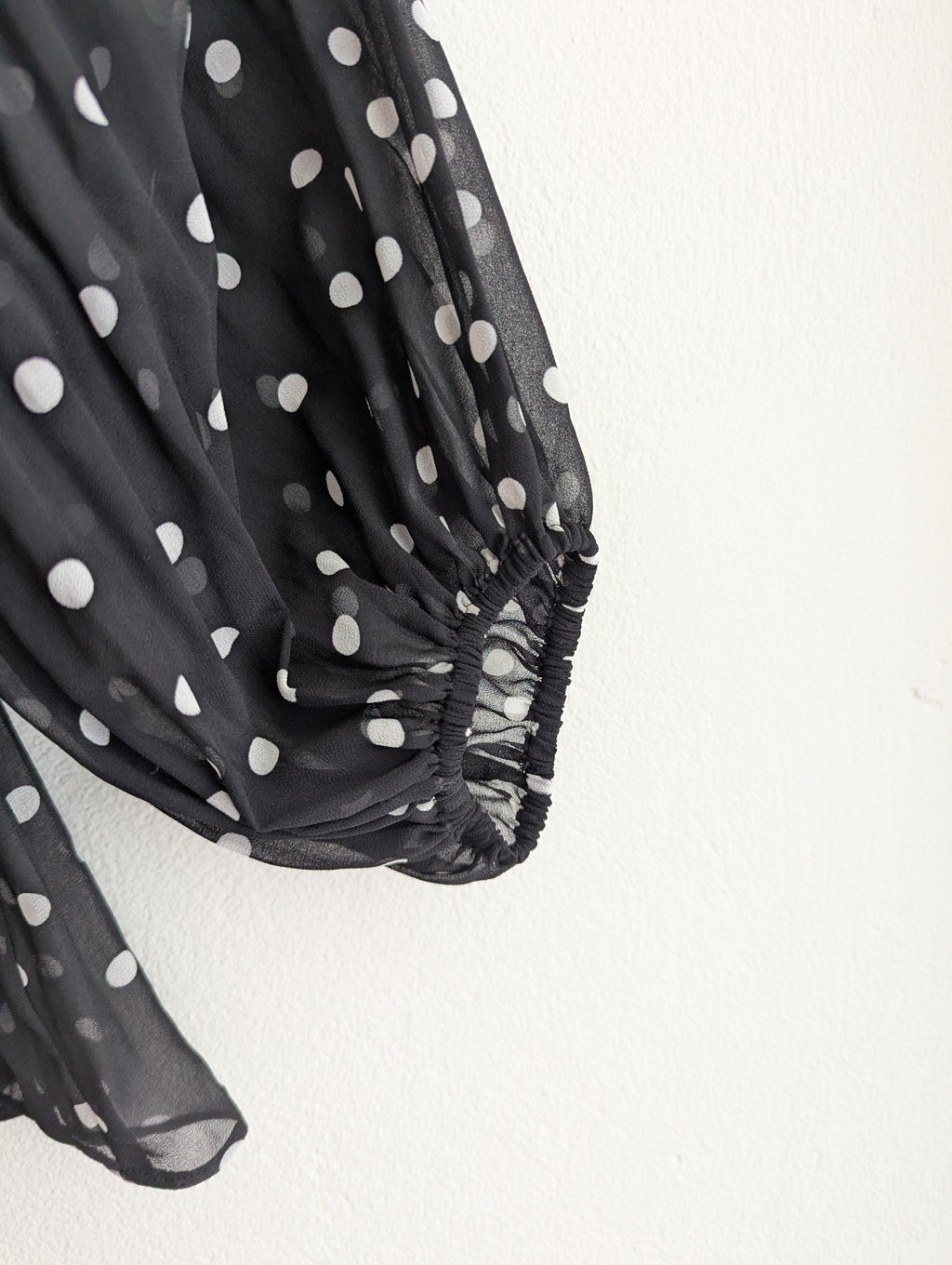 Witchery Pleated Polka Dot Blouse
