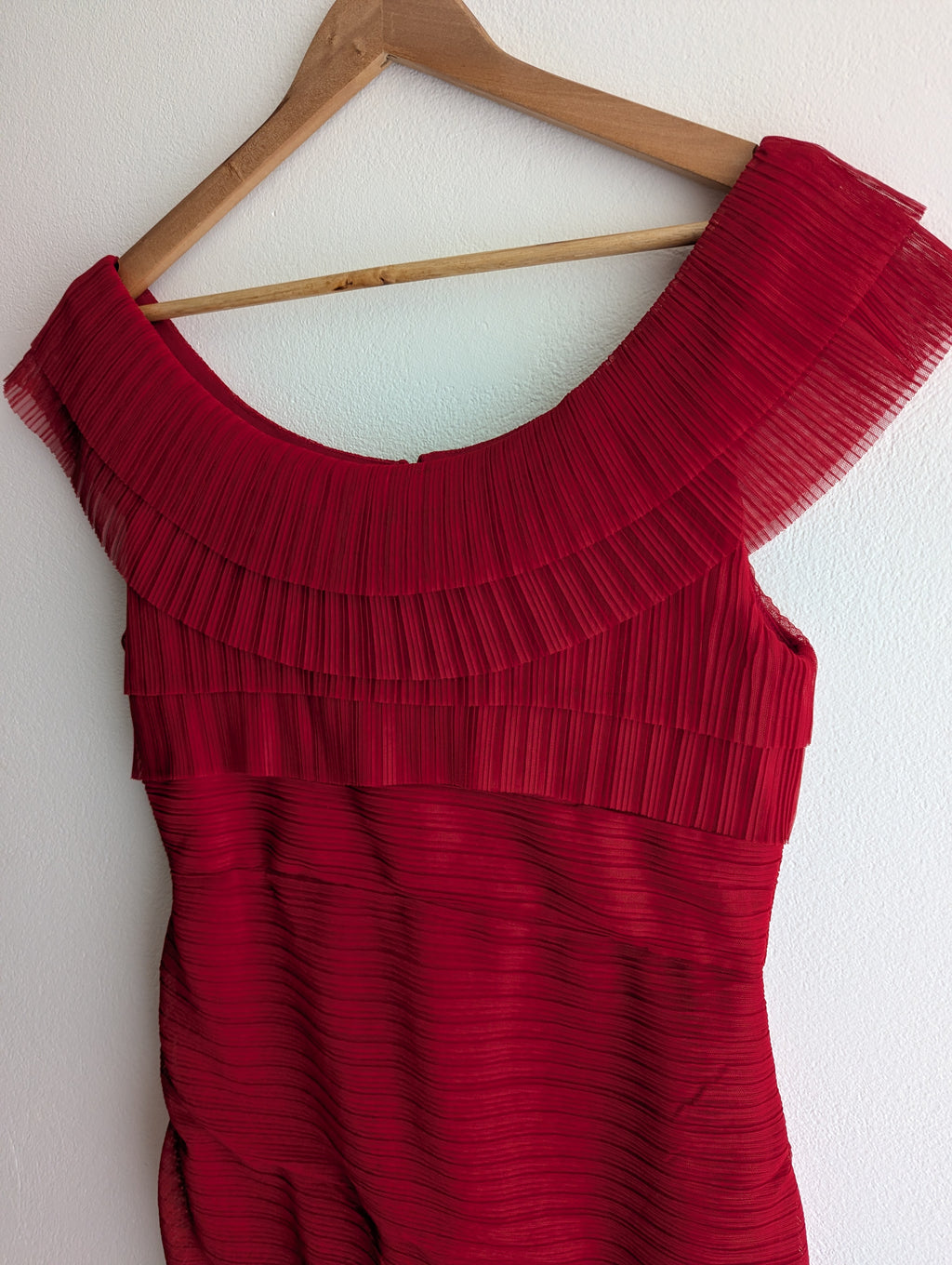 Events Red Ruffle Dress