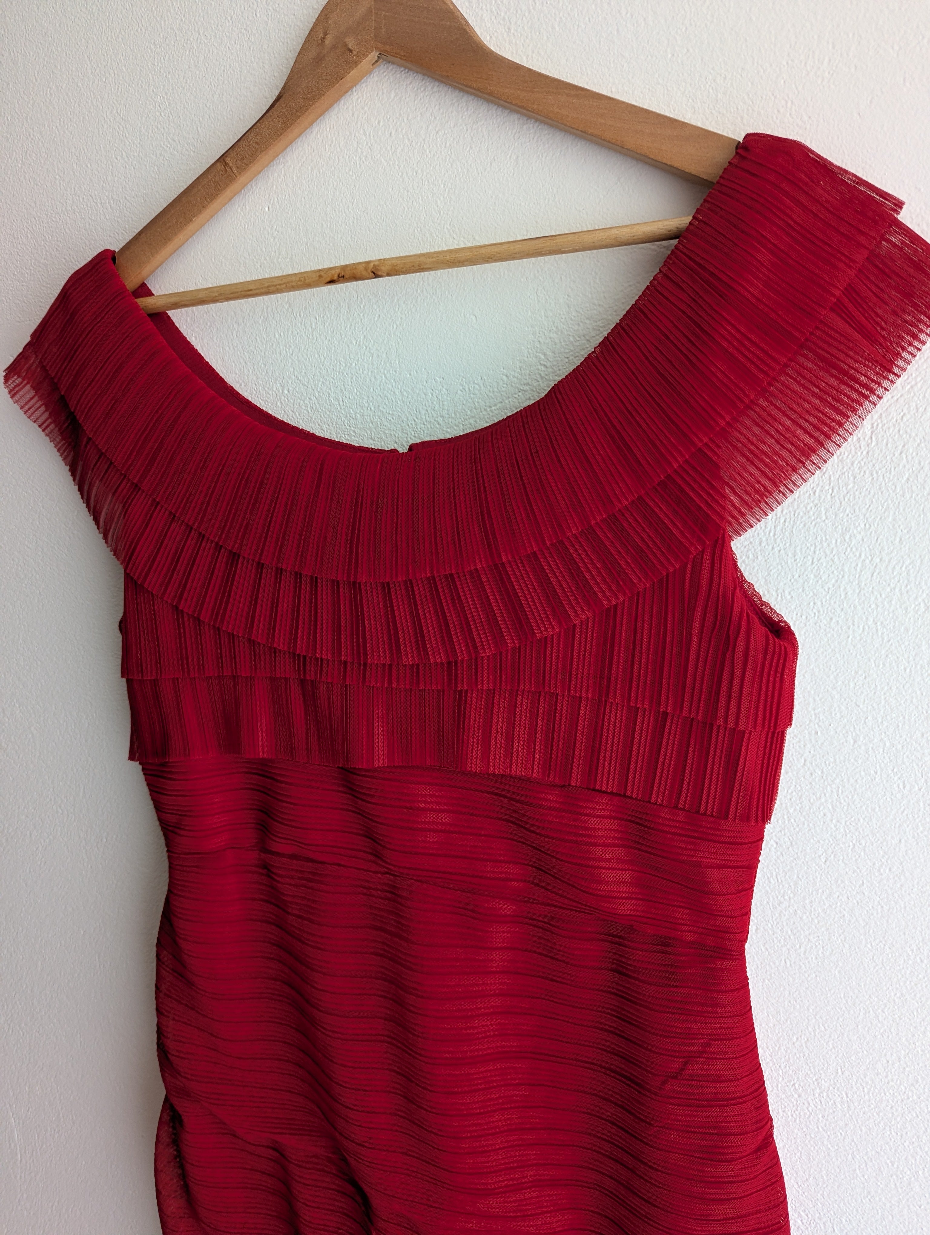 Events Red Ruffle Dress