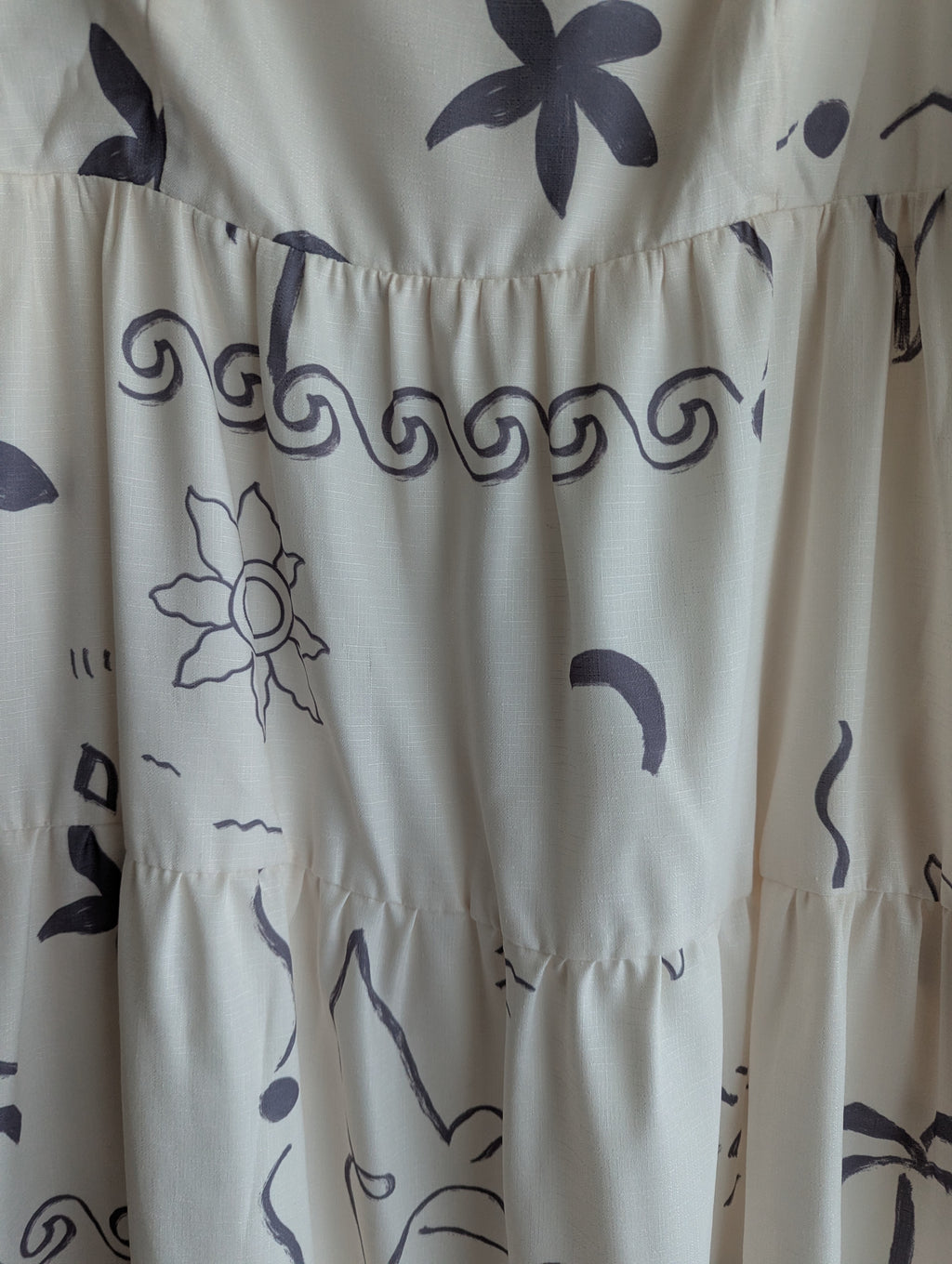 Delilah Beach Print Tiered dress