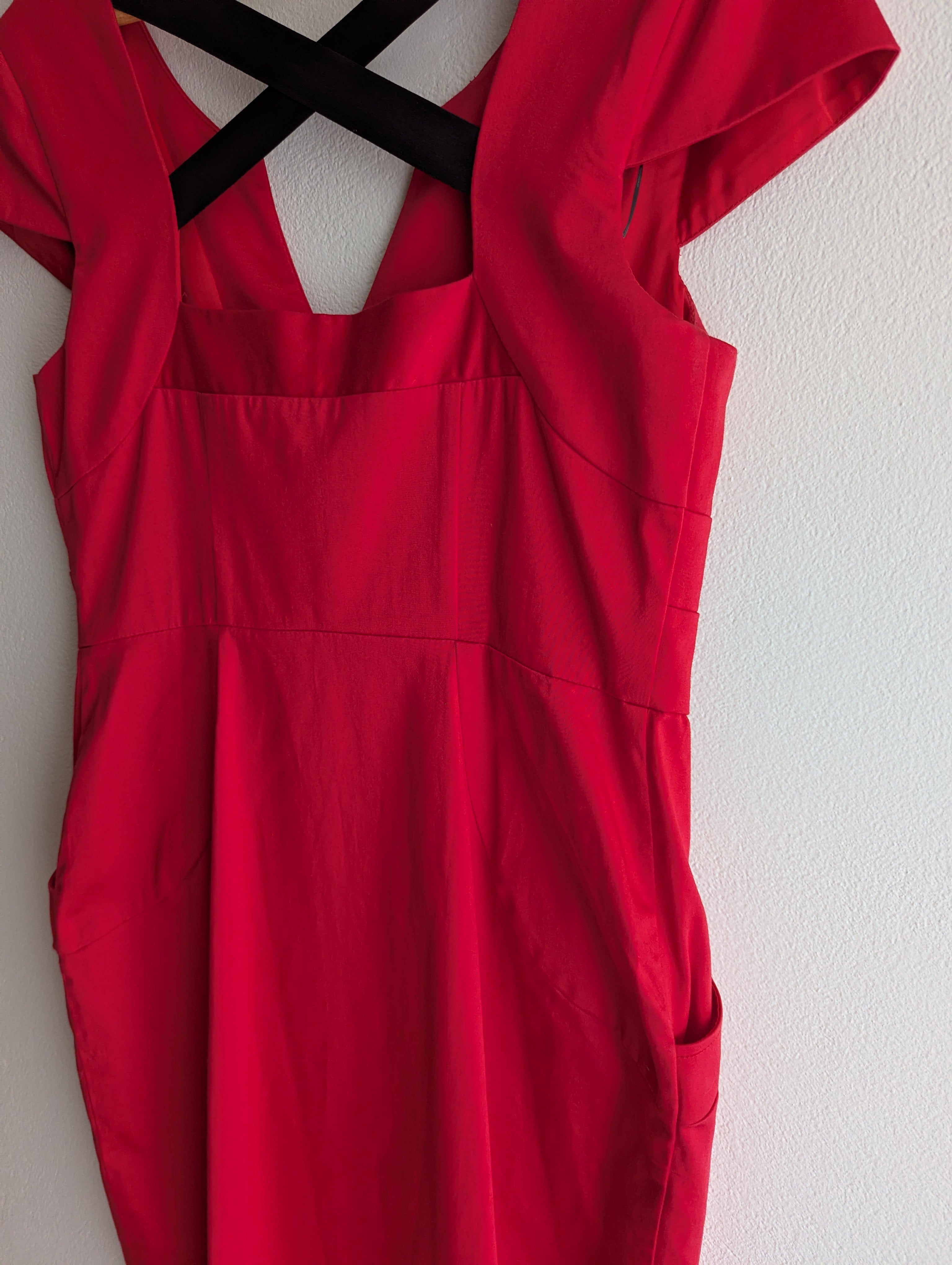 Events Cross Back Red Dress