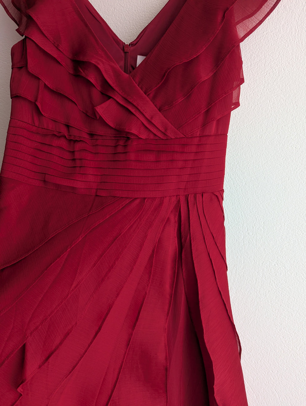 Leona Edmiston Red Ruffle Dress