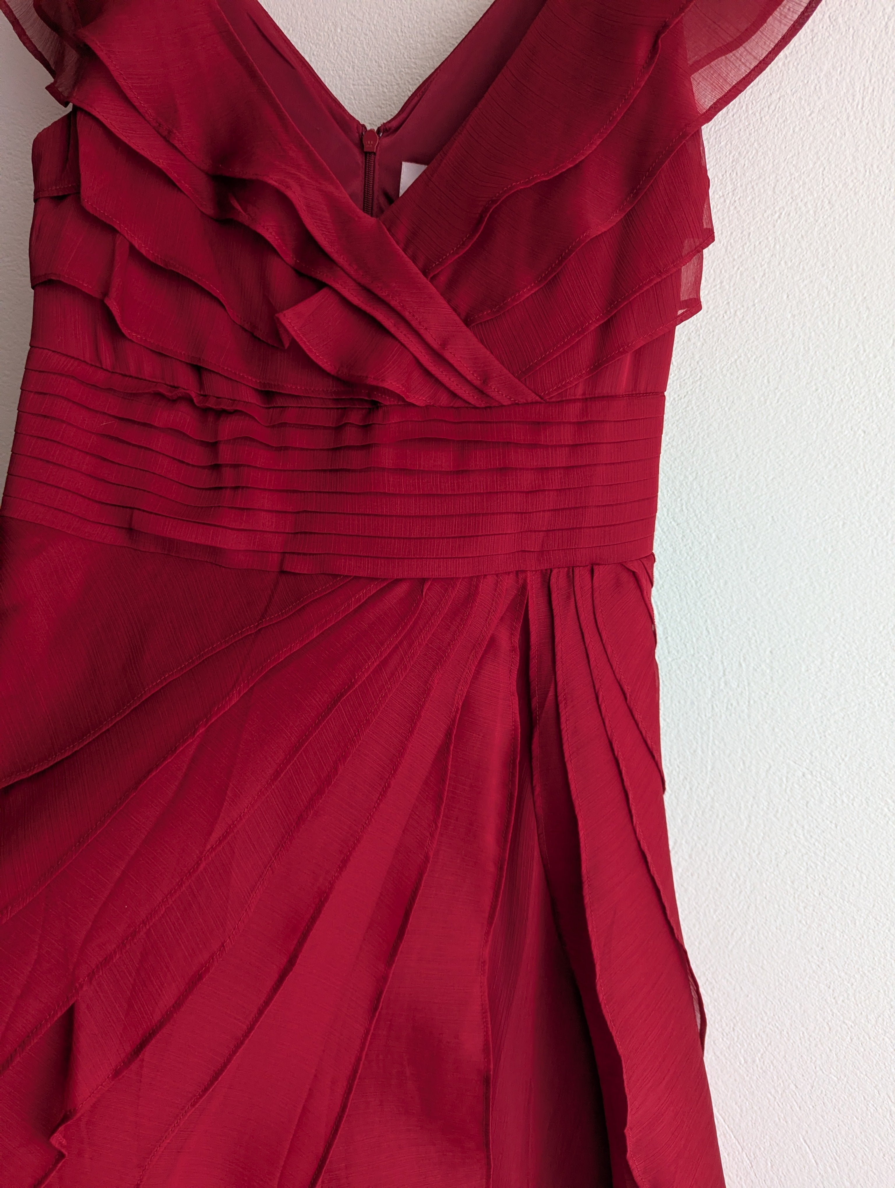 Leona Edmiston Red Ruffle Dress