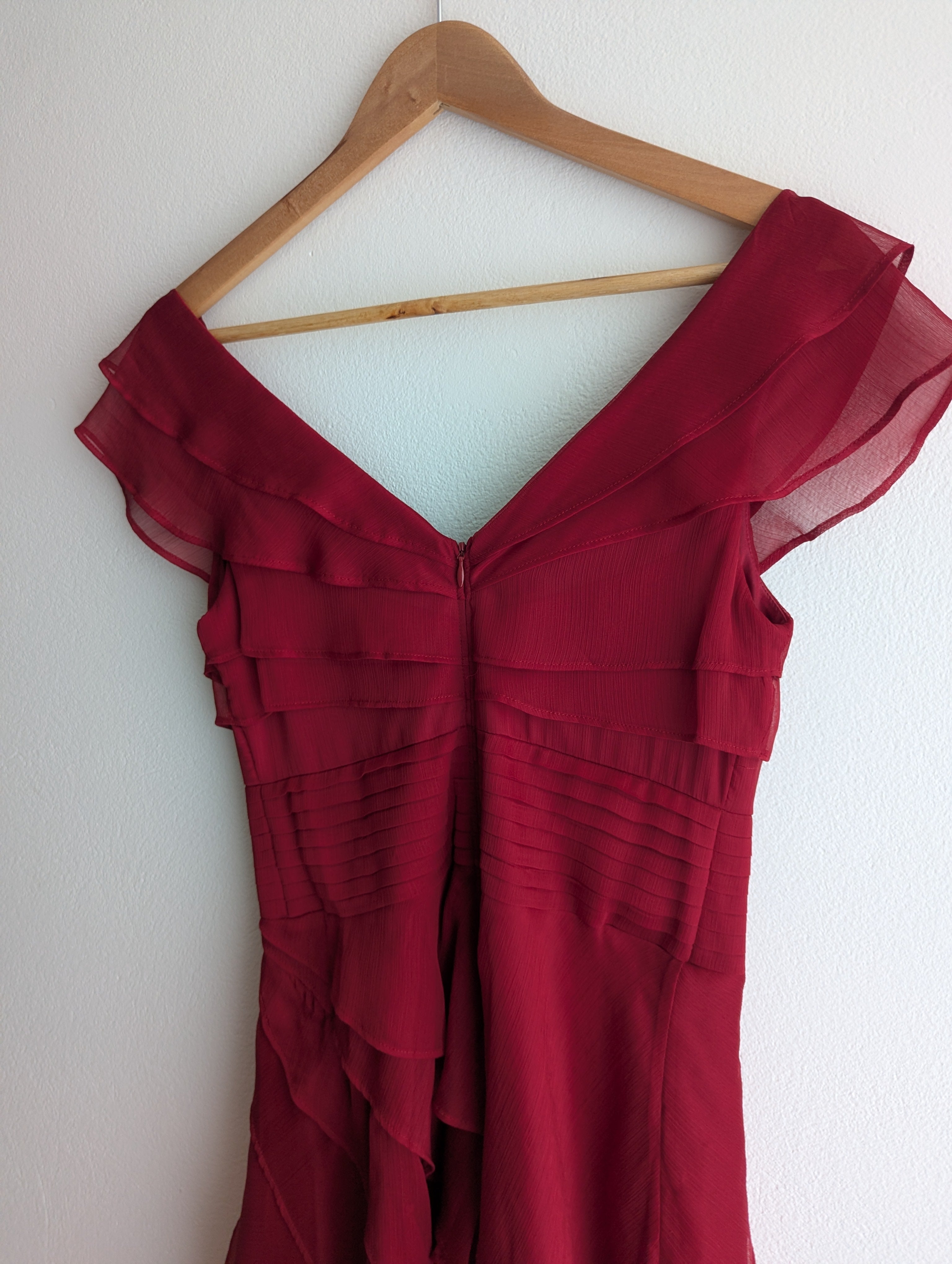 Leona Edmiston Red Ruffle Dress
