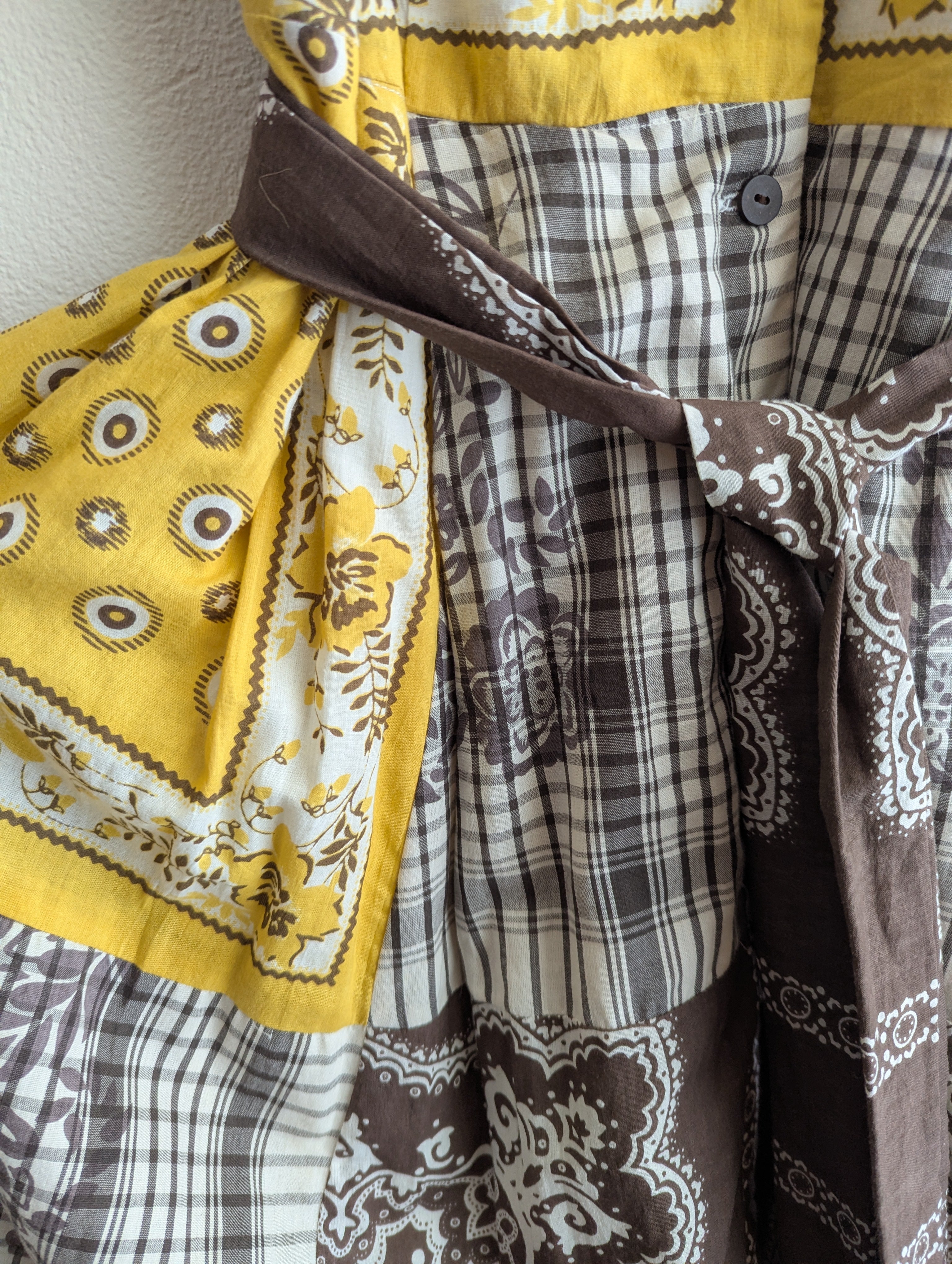Derhy Yellow Button-Down Dress