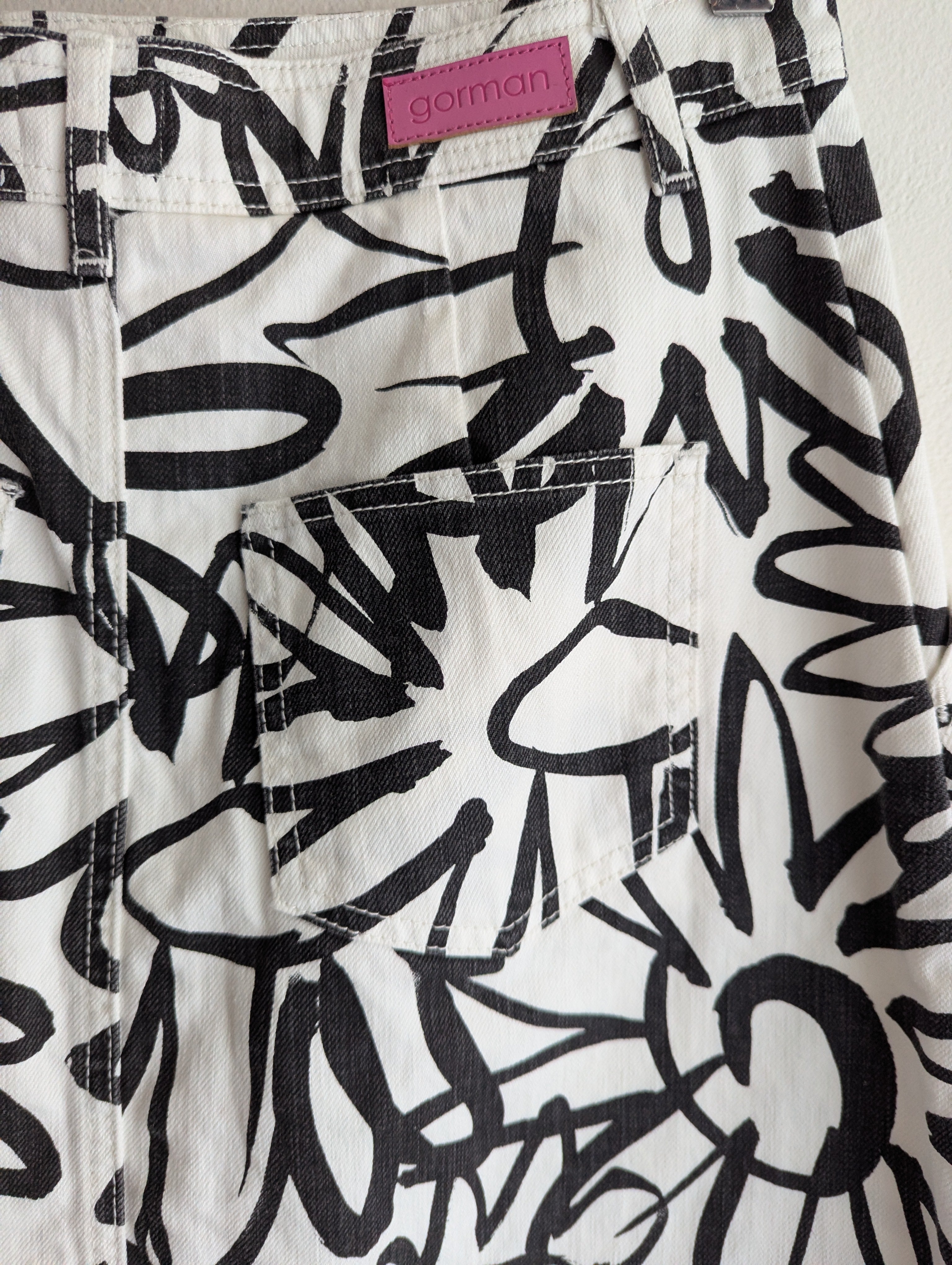 Gorman Denim Black & White Skirt