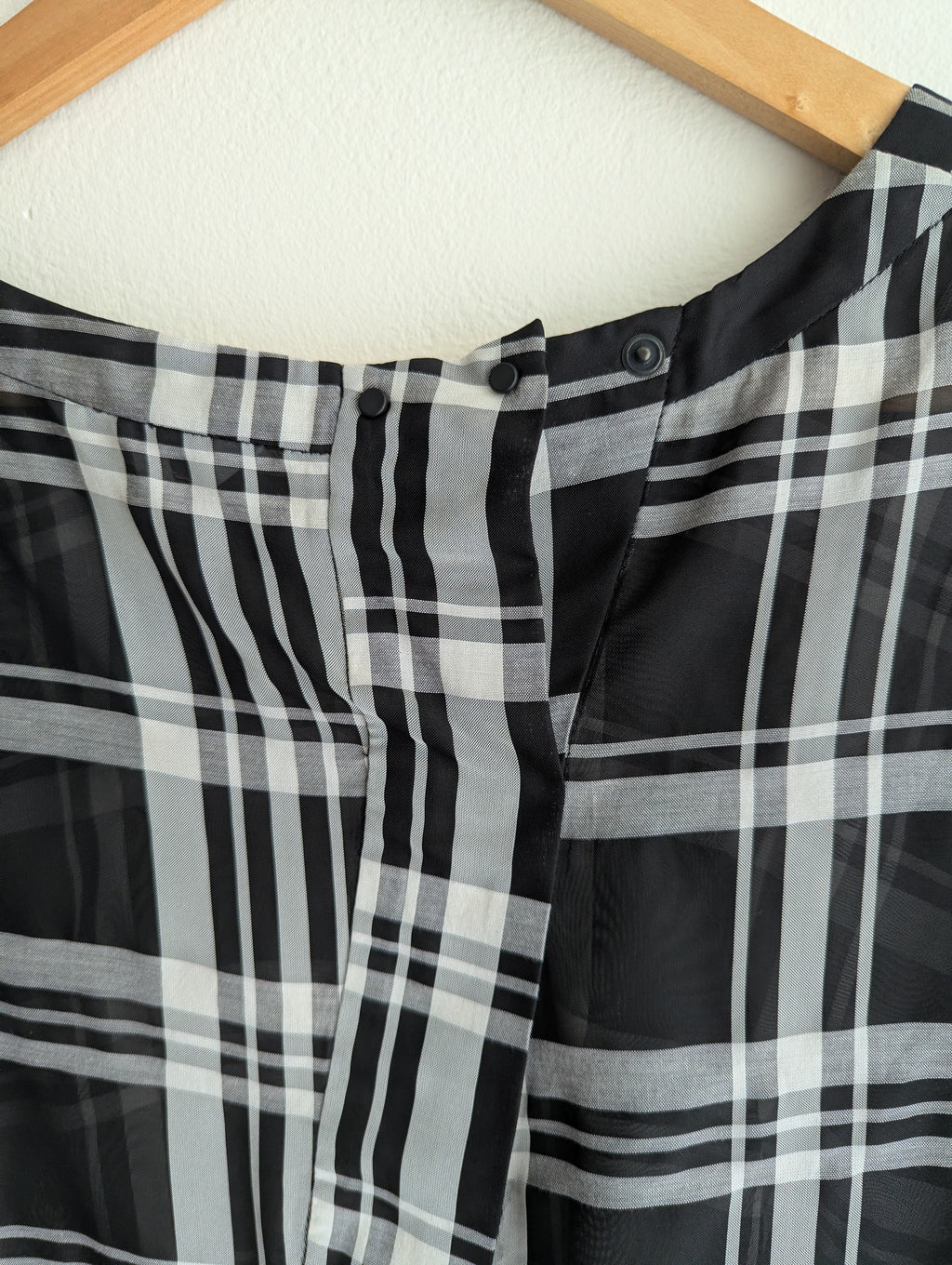 Veronika Maine Sheer Check Top