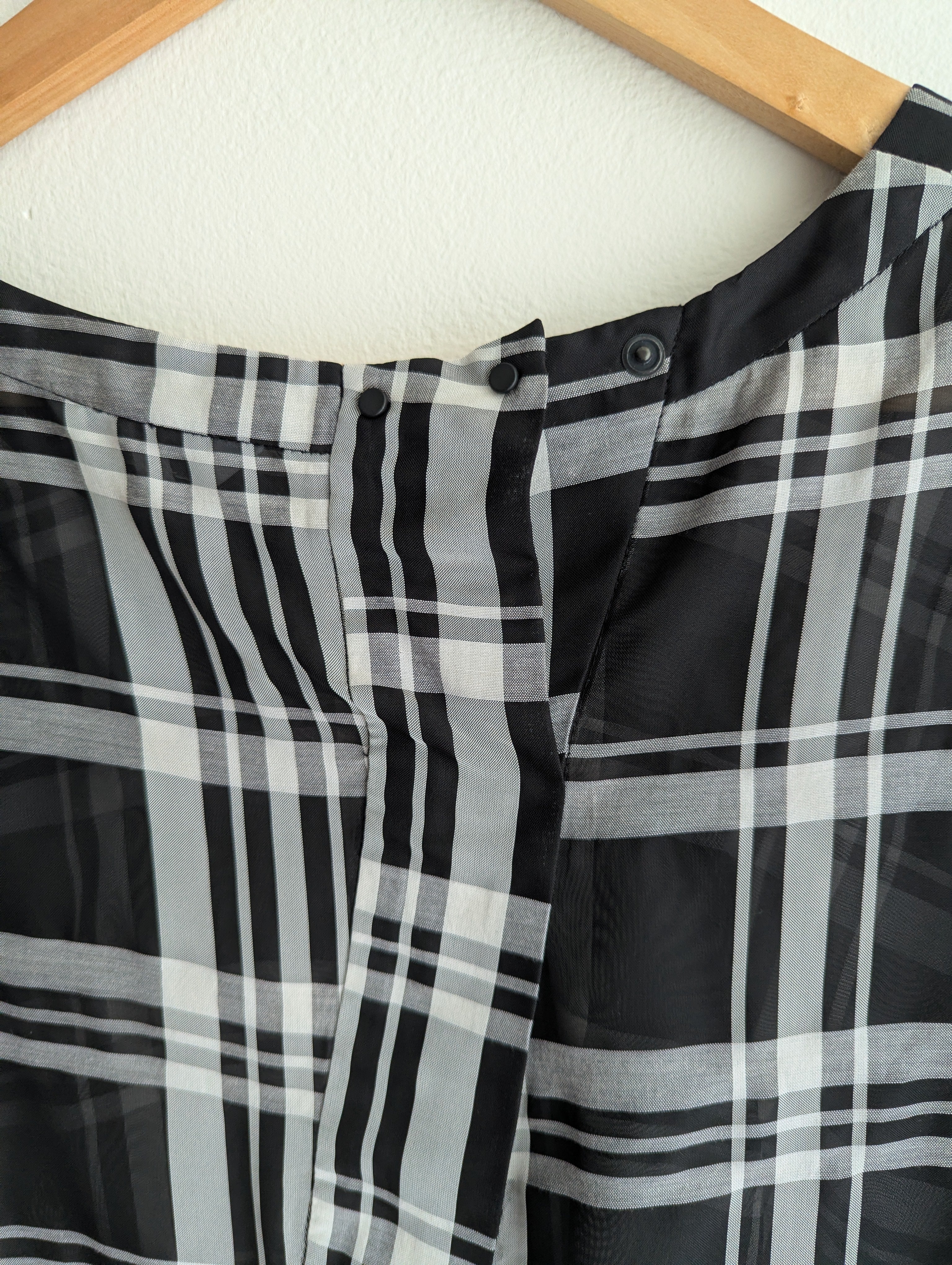 Veronika Maine Sheer Check Top