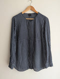 David Lawrence Stripe Button Down Blouse