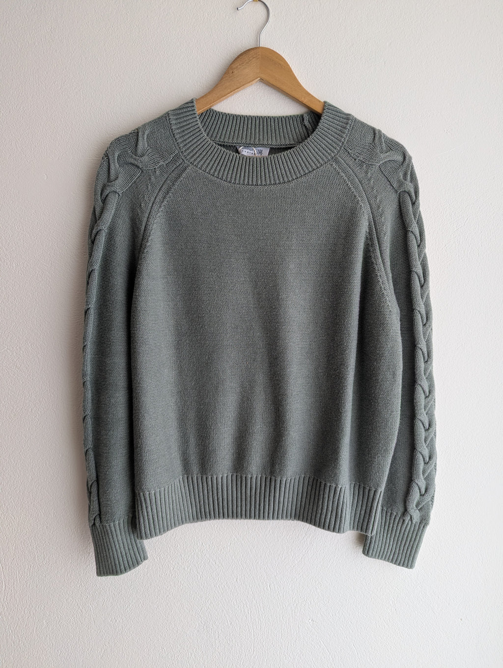 Goondiwindi Cotton Cable Knit Sleeve Jumper