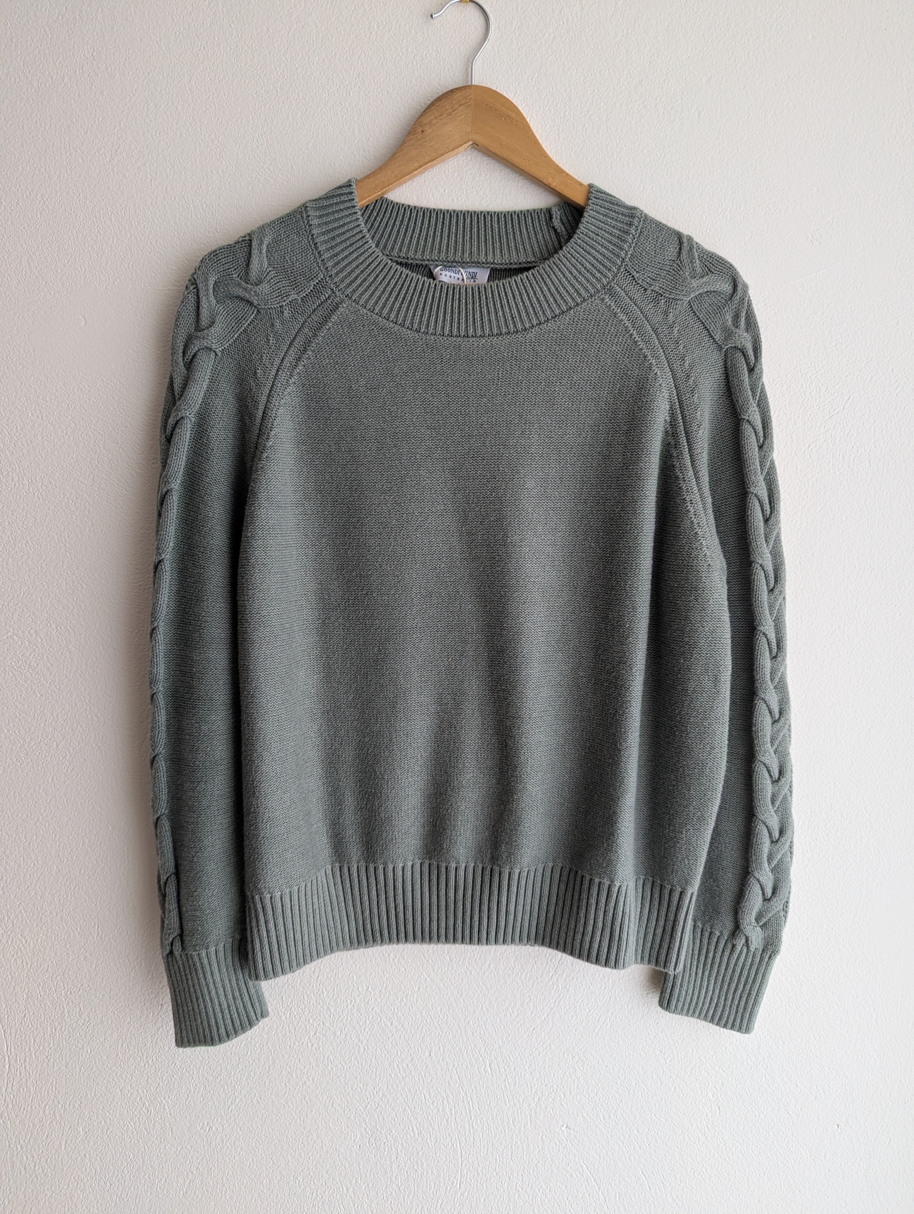 Goondiwindi Cotton Cable Knit Sleeve Jumper