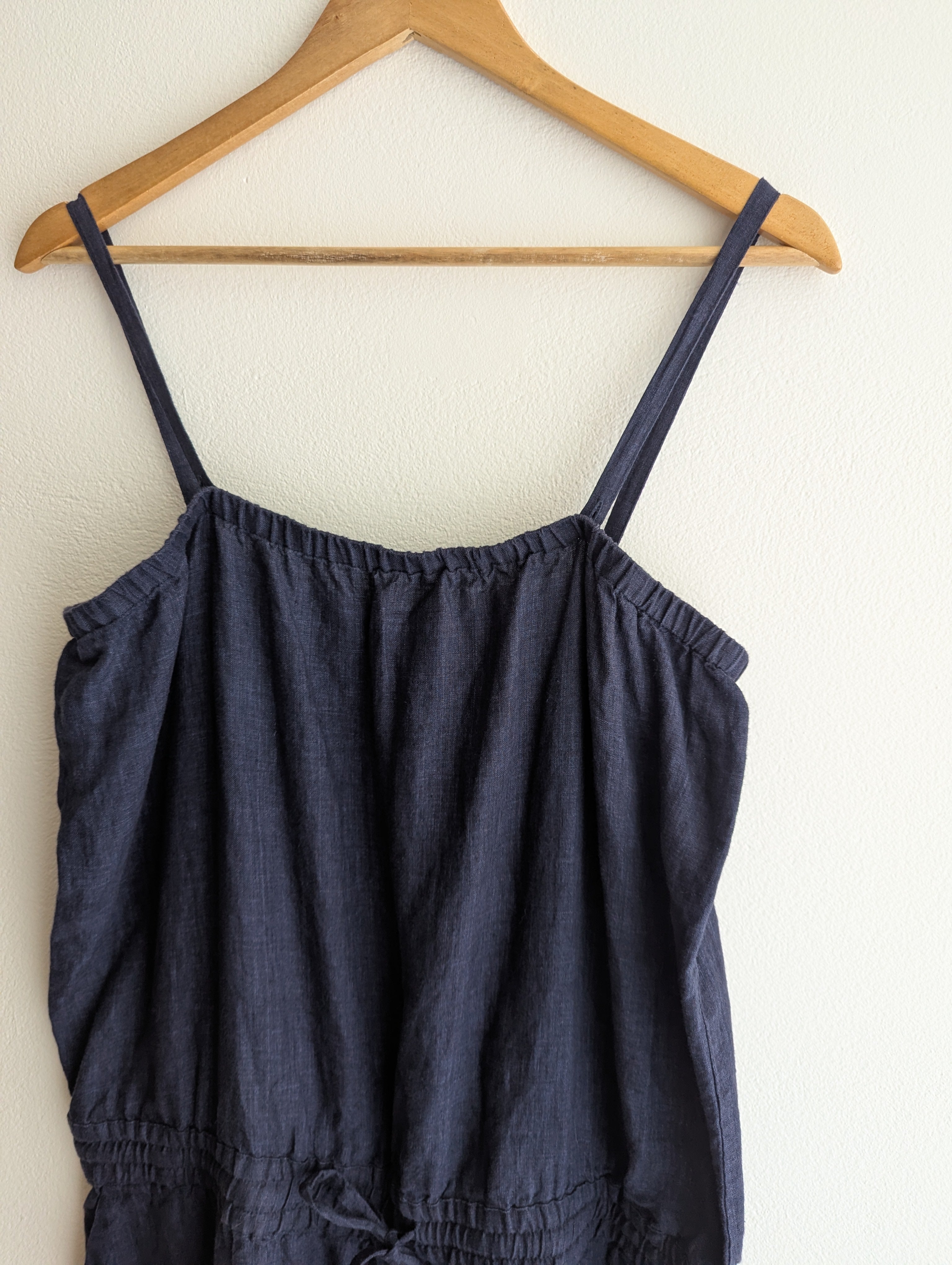 Sussan Linen Navy Jumpsuit