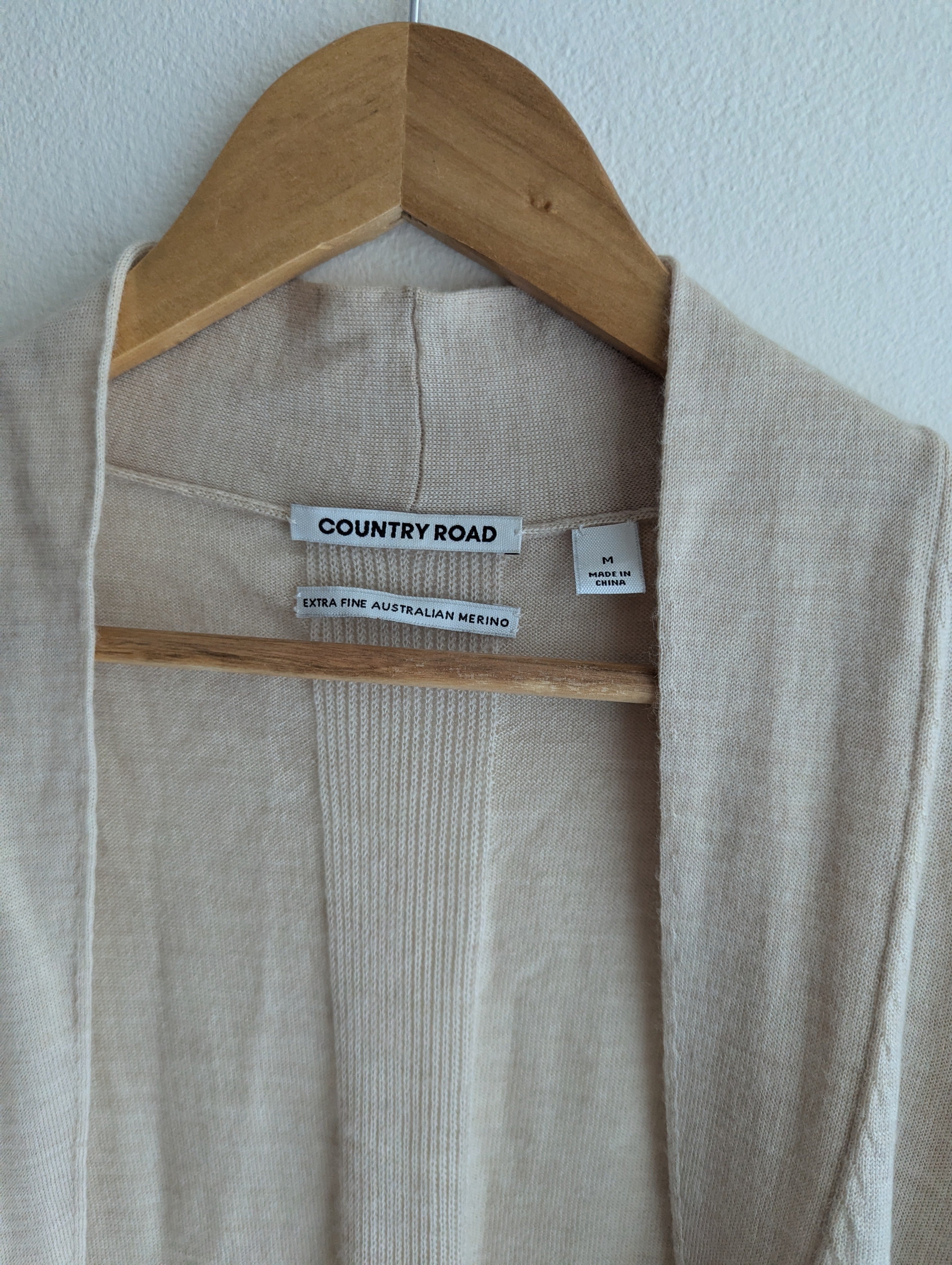 Country Road Extra-Fine Merino Wool Longline Cardigan