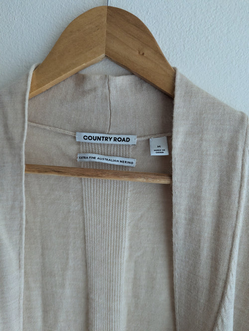 Country Road Extra-Fine Merino Wool Longline Cardigan