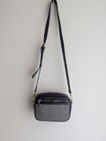 Zjoosh navy and houndstooth cross body camera bag