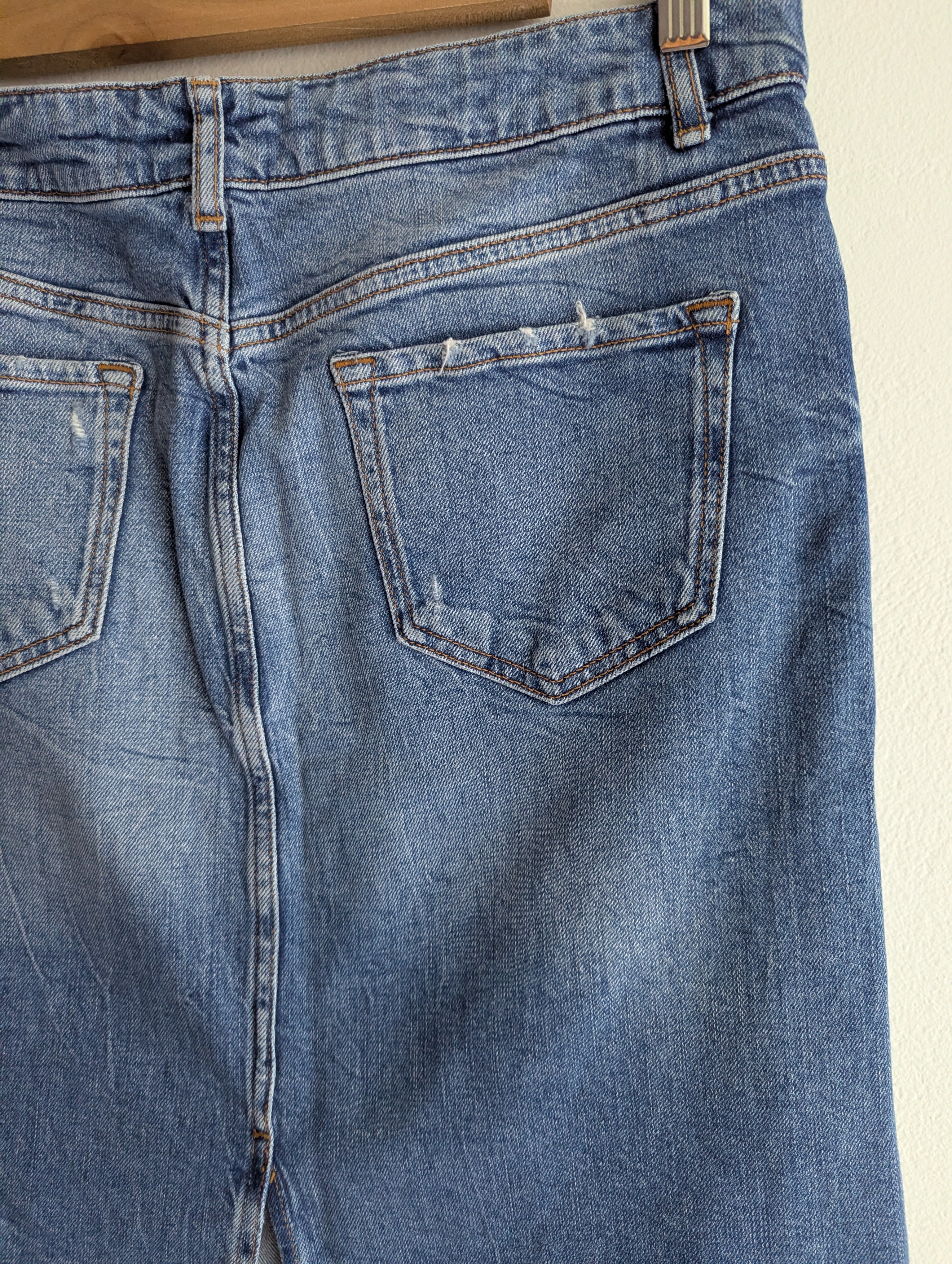 Zara Denim Midi Skirt