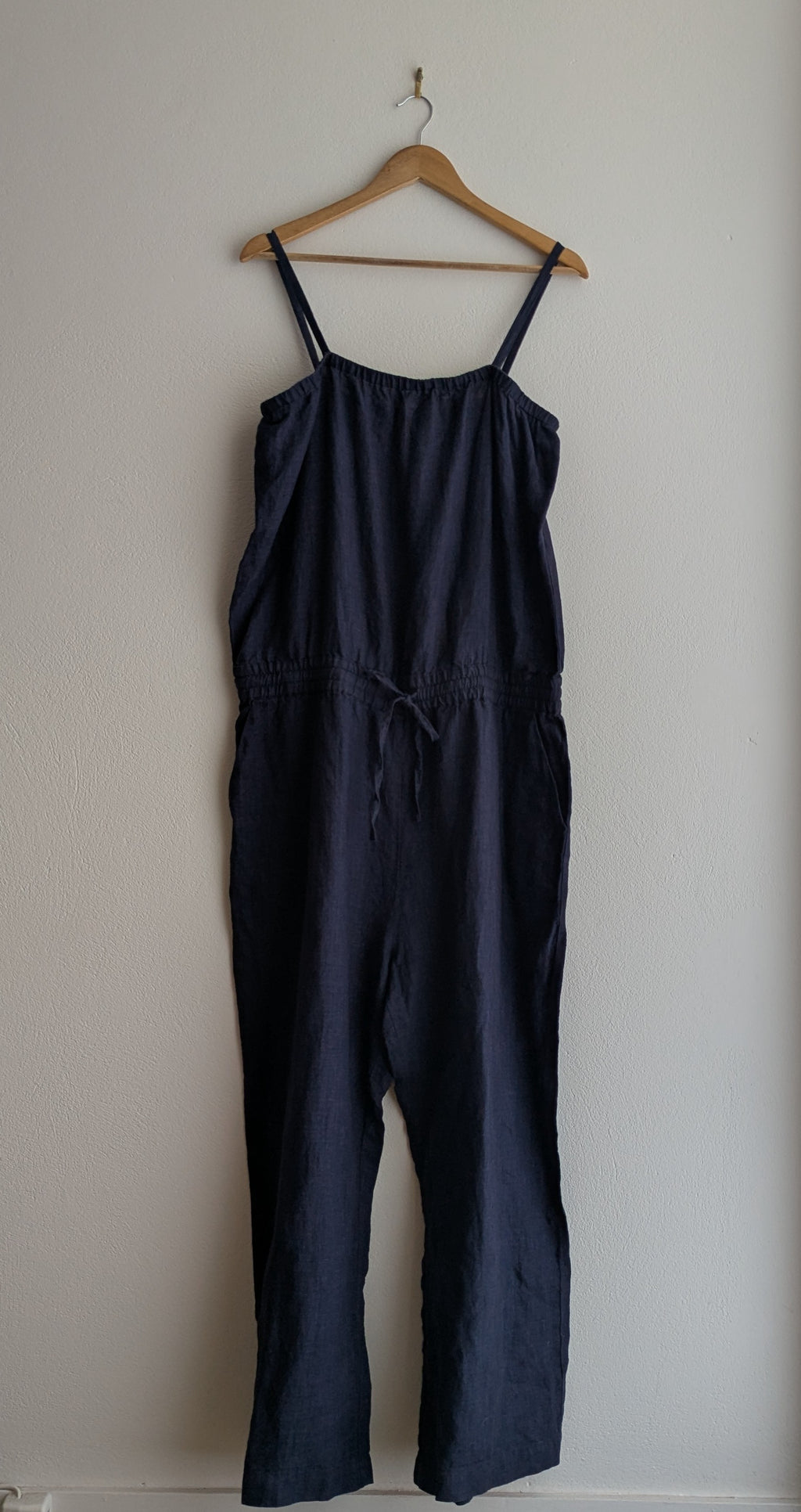 Sussan Linen Navy Jumpsuit