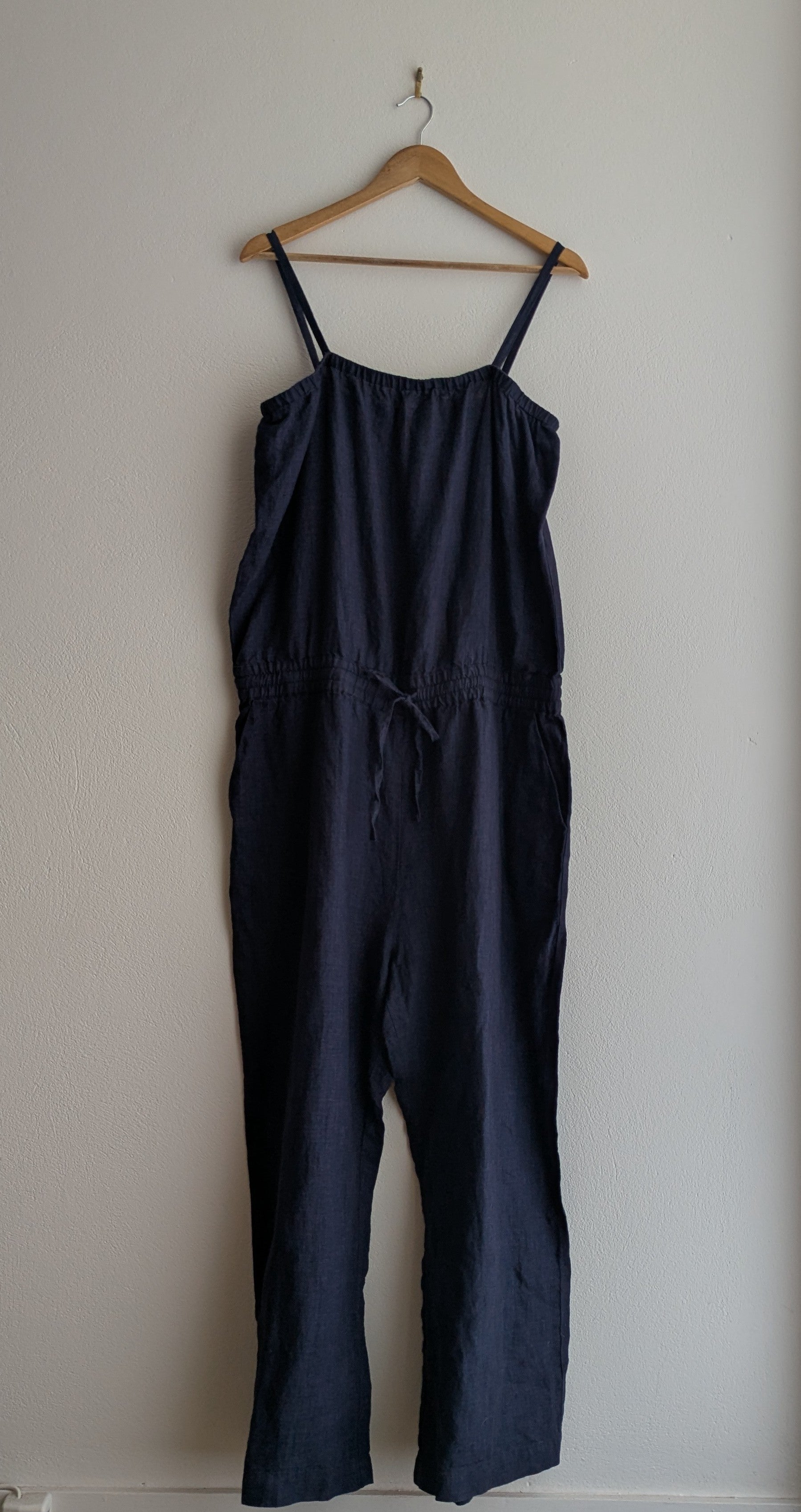 Sussan Linen Navy Jumpsuit