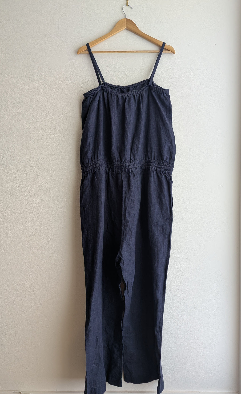 Sussan Linen Navy Jumpsuit