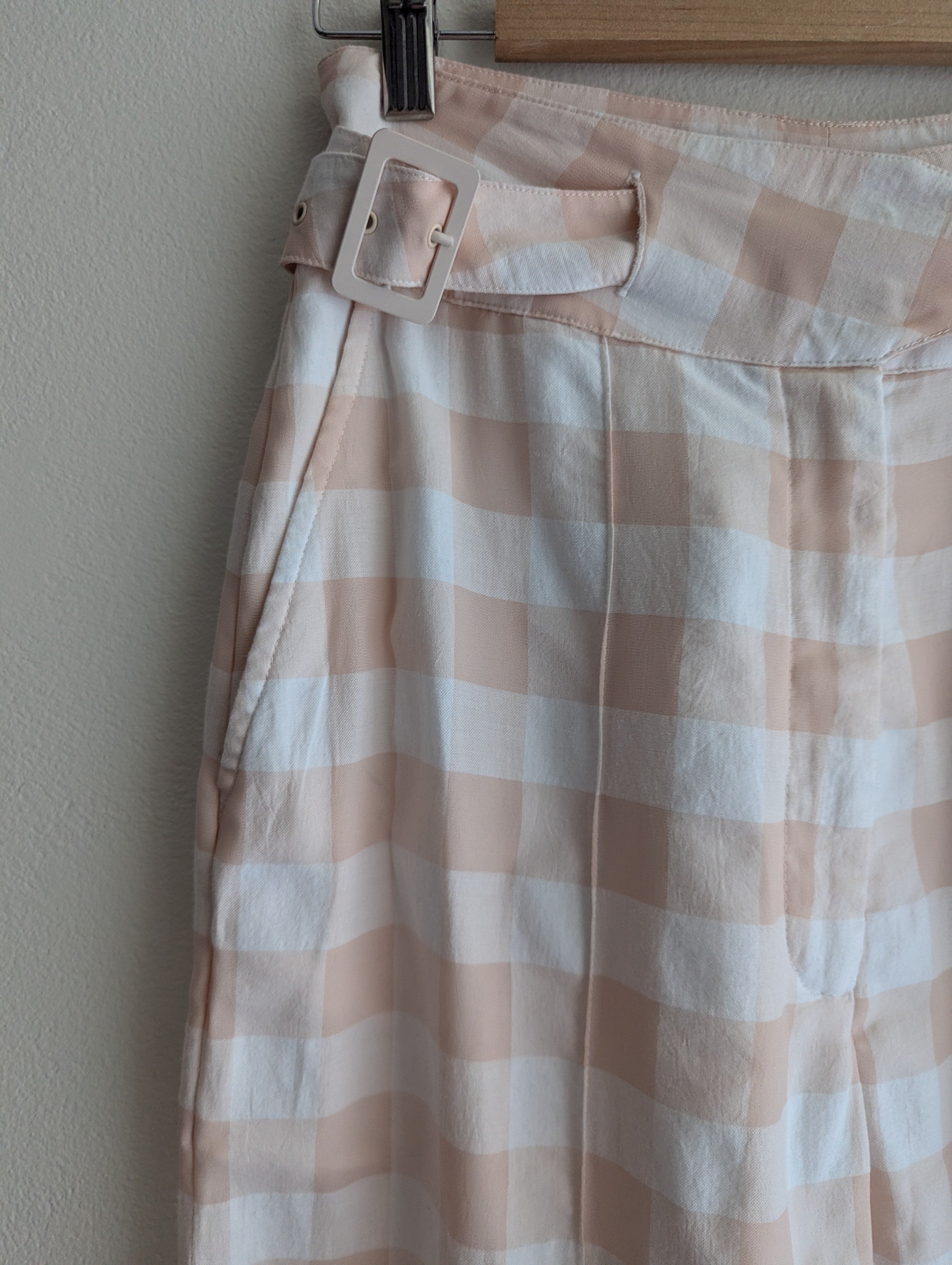 Alice McCall Gingham Cross-Over Belt Trousers