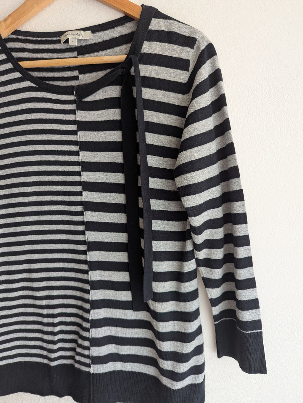 Veronika Maine Cotton Stripe Knit Top