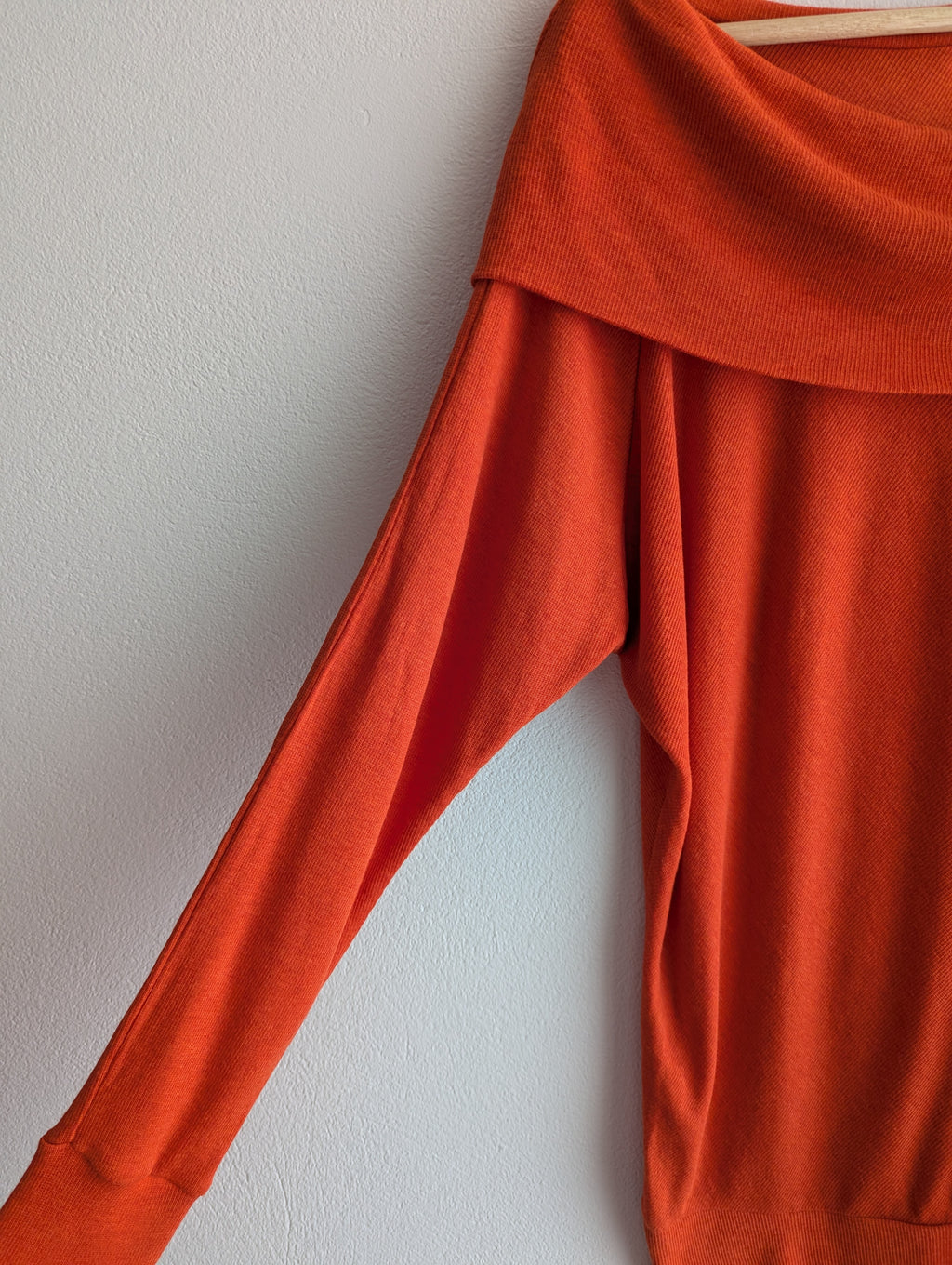 Bordeaux Bardot Long Sleeve Knit