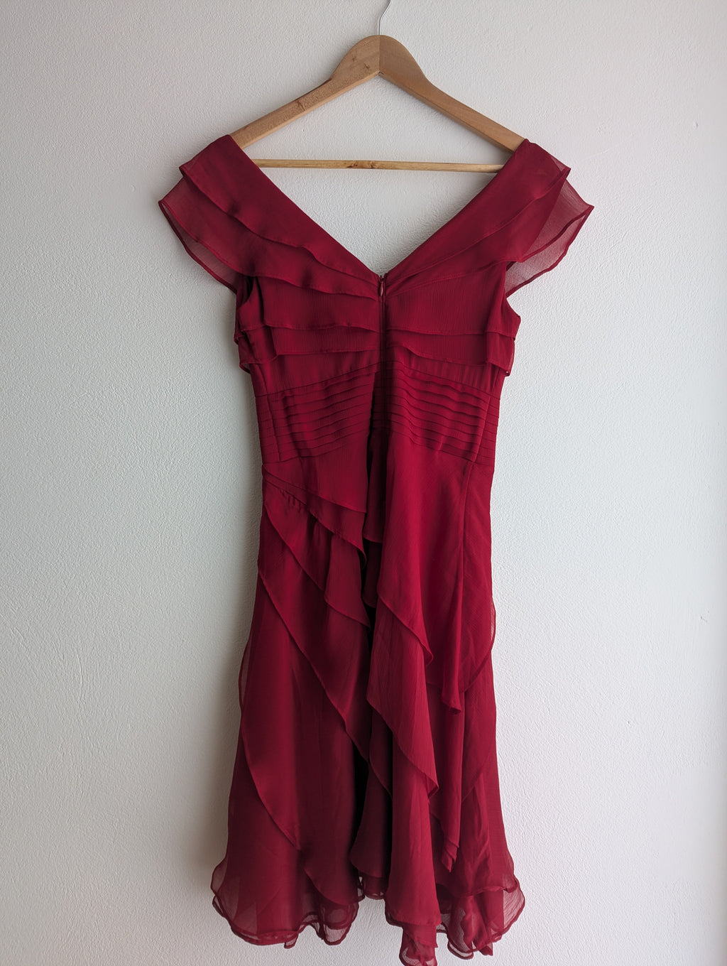 Leona Edmiston Red Ruffle Dress