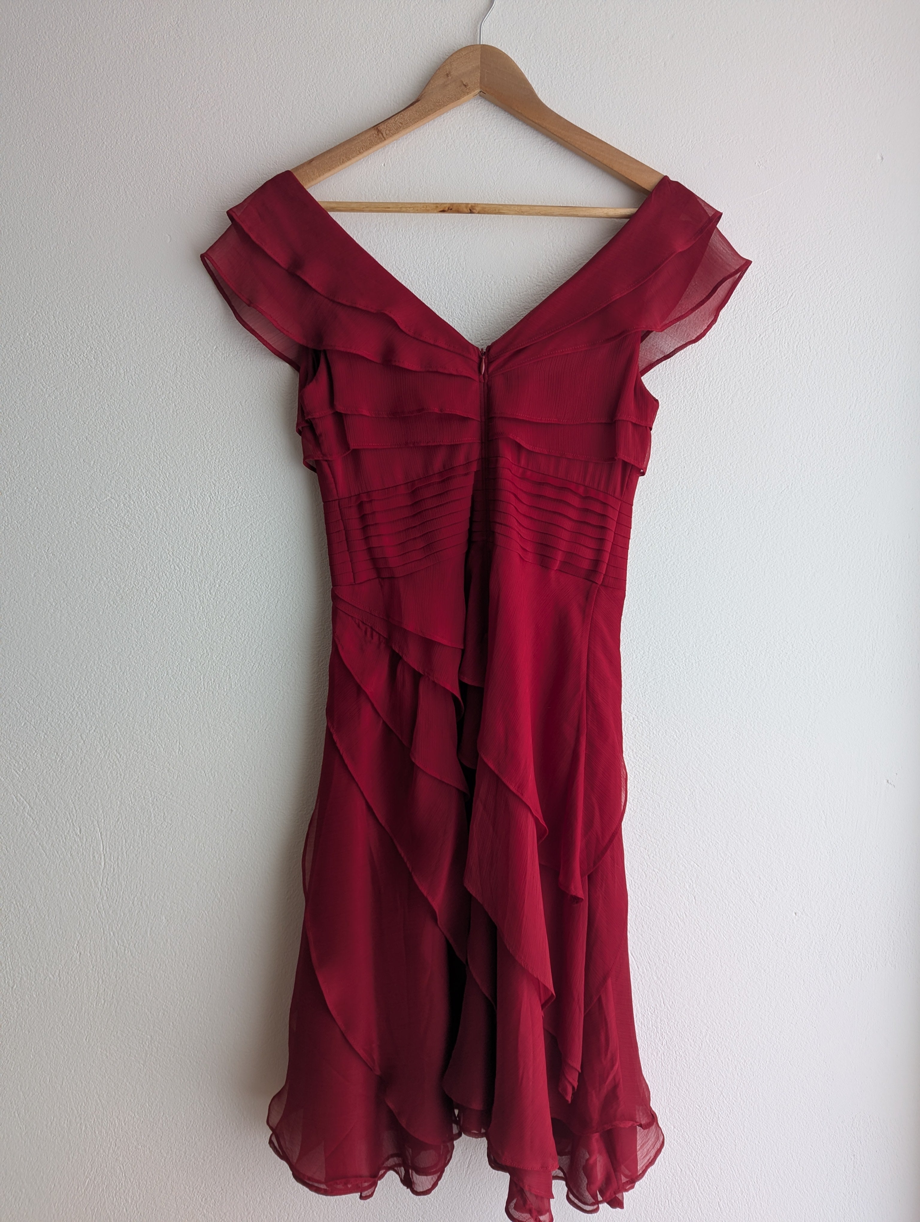Leona Edmiston Red Ruffle Dress