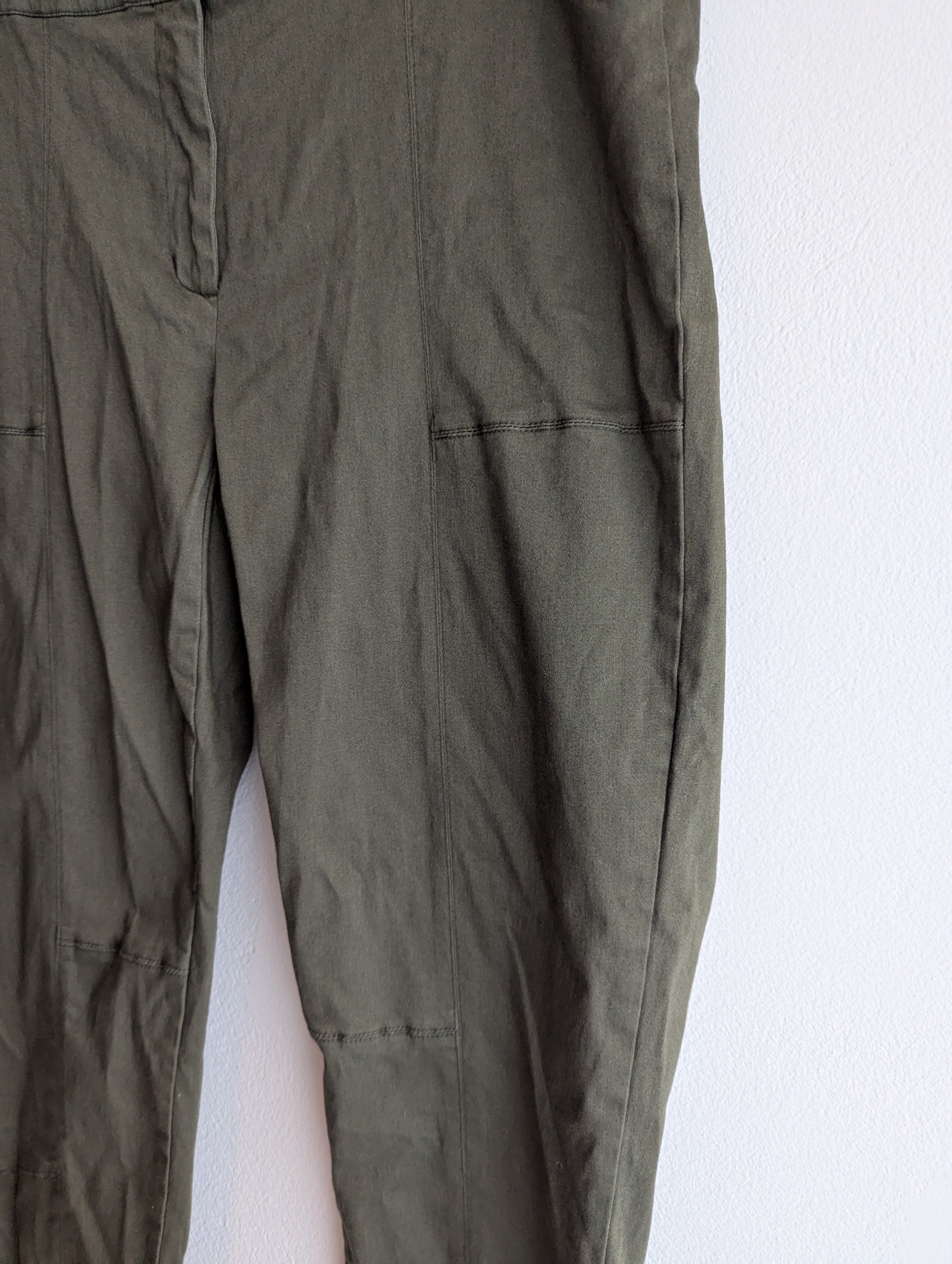 Sara Seam Detail Khaki Pants