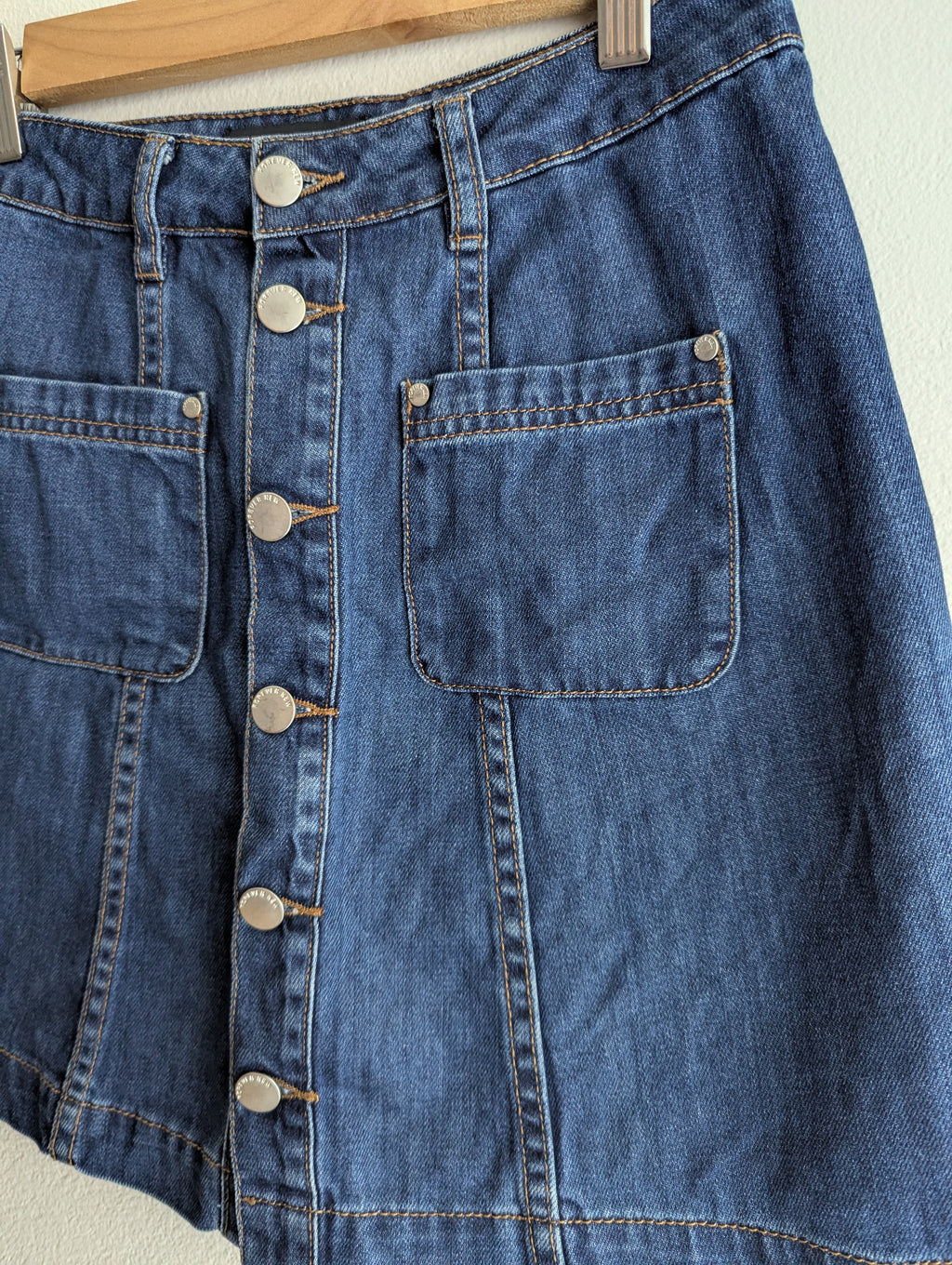 Forever New Button-Down Denim Skirt