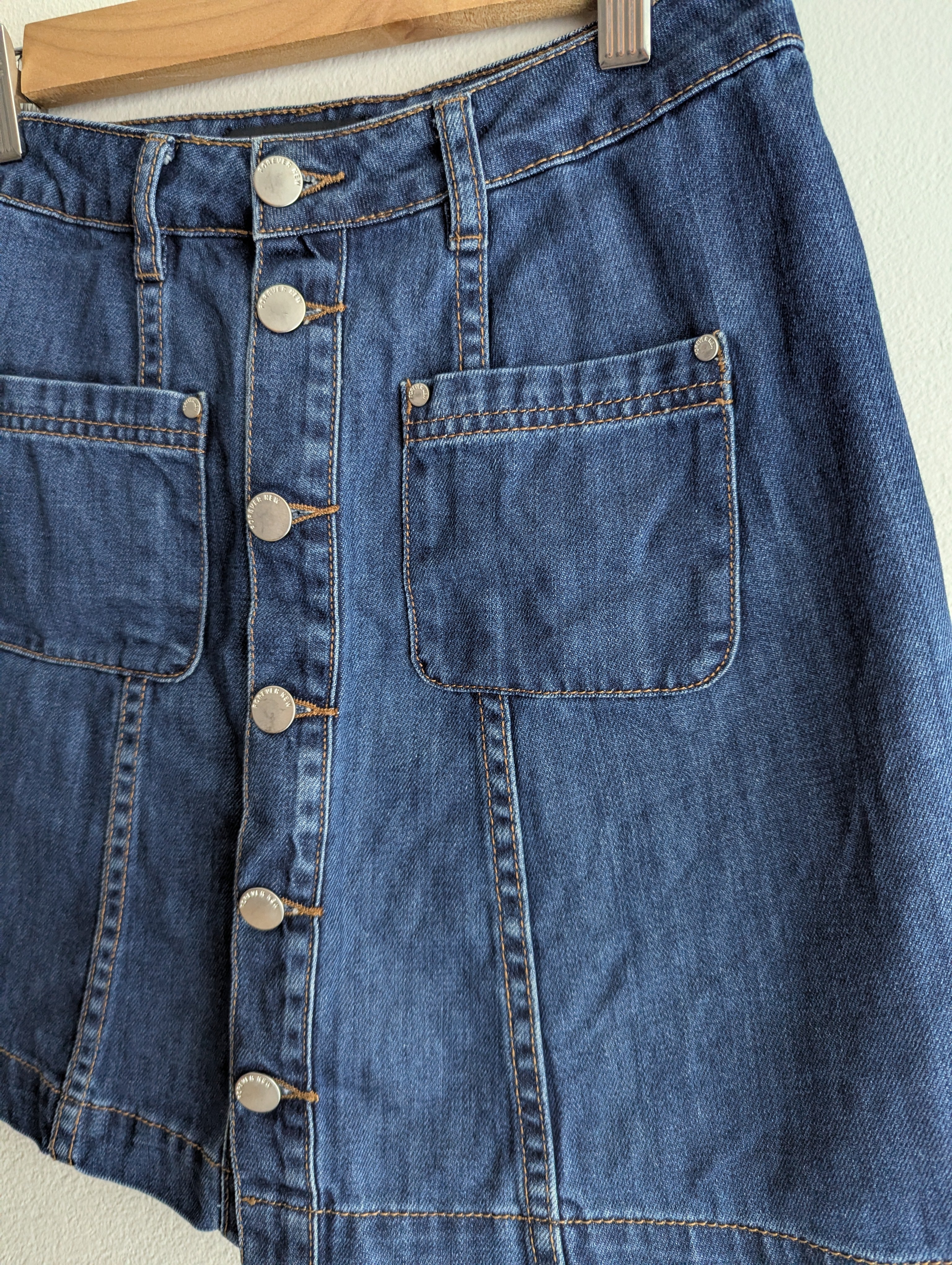 Forever New Button-Down Denim Skirt
