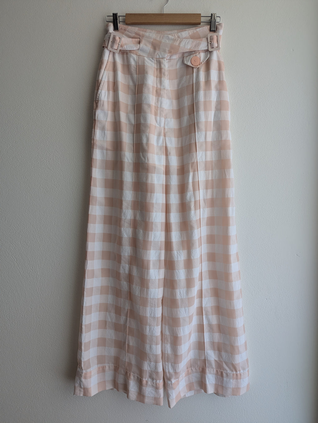 Alice McCall Gingham Cross-Over Belt Trousers