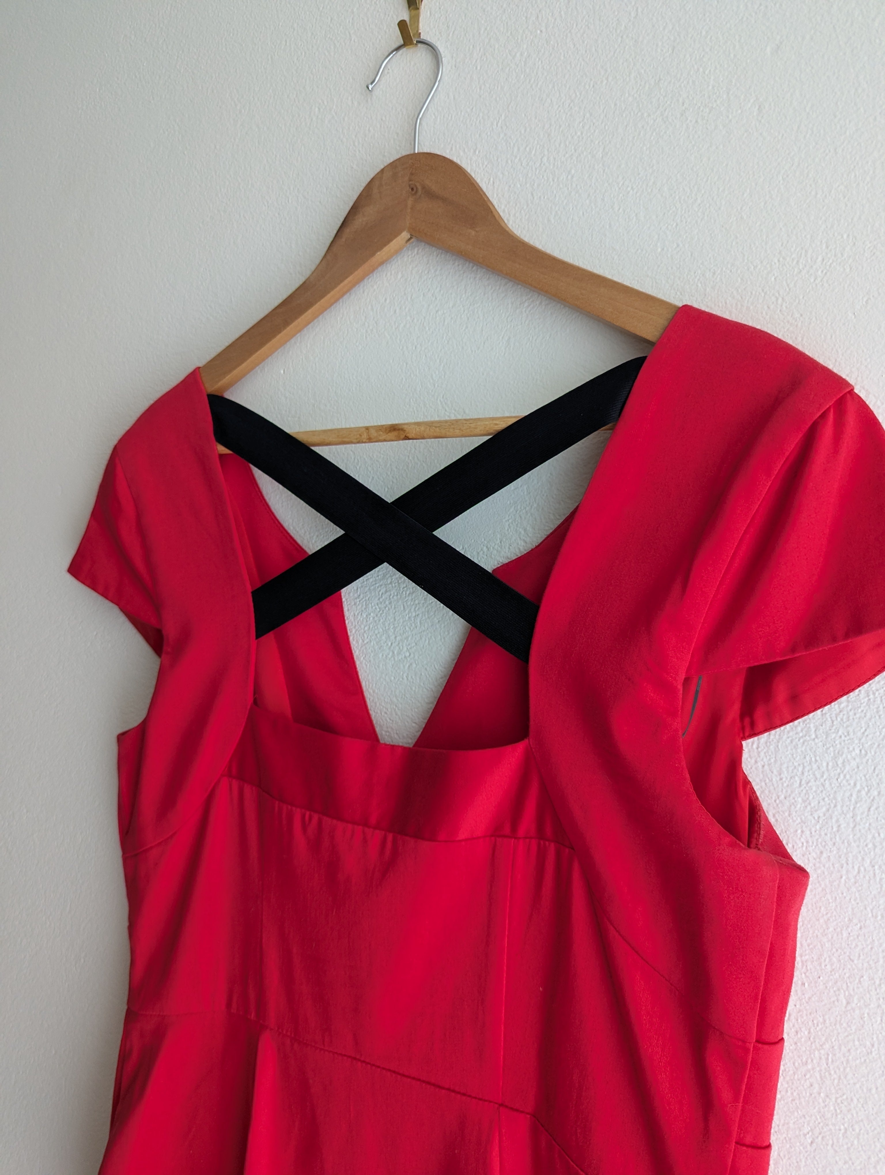 Events Cross Back Red Dress