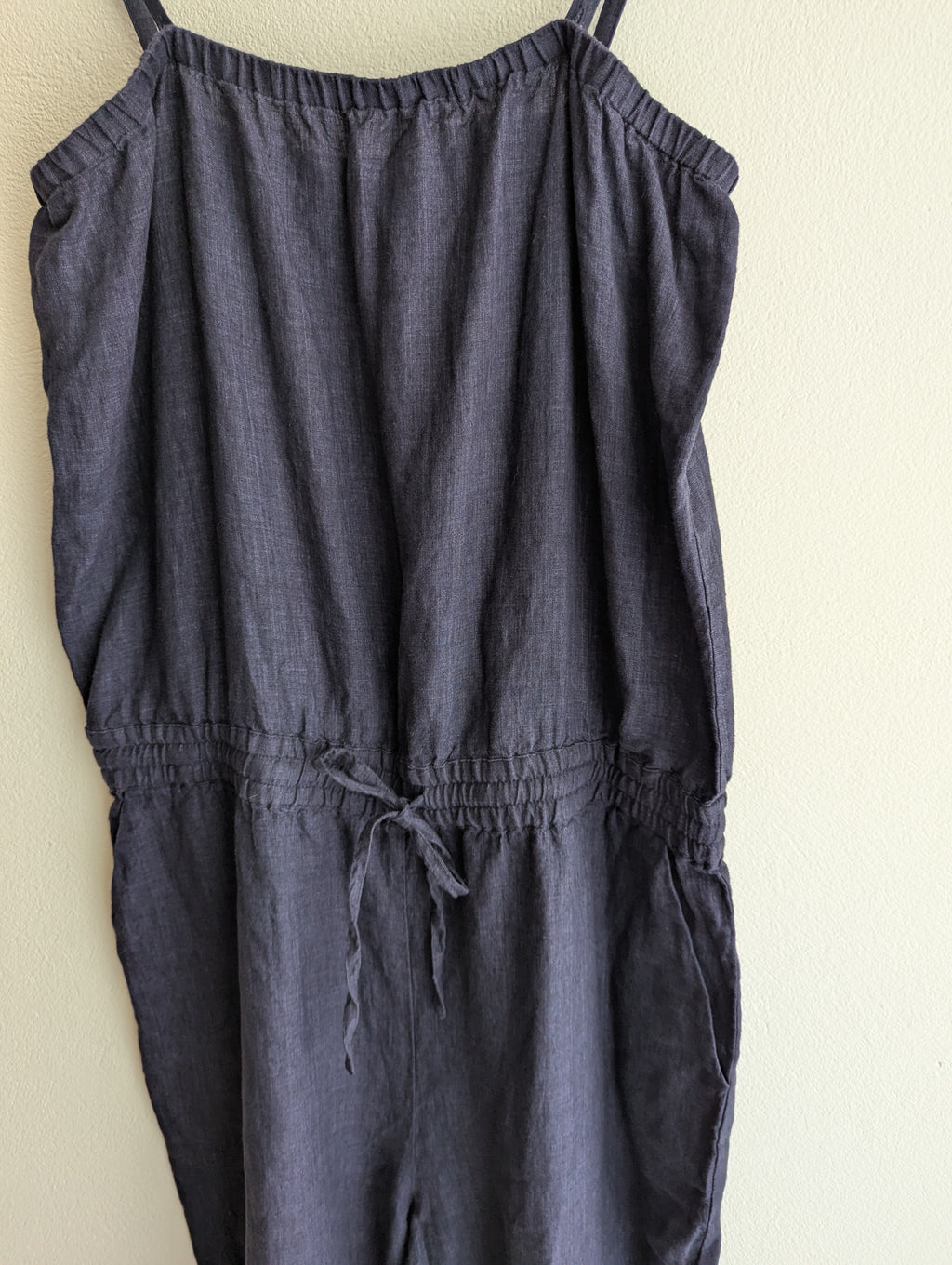 Sussan Linen Navy Jumpsuit