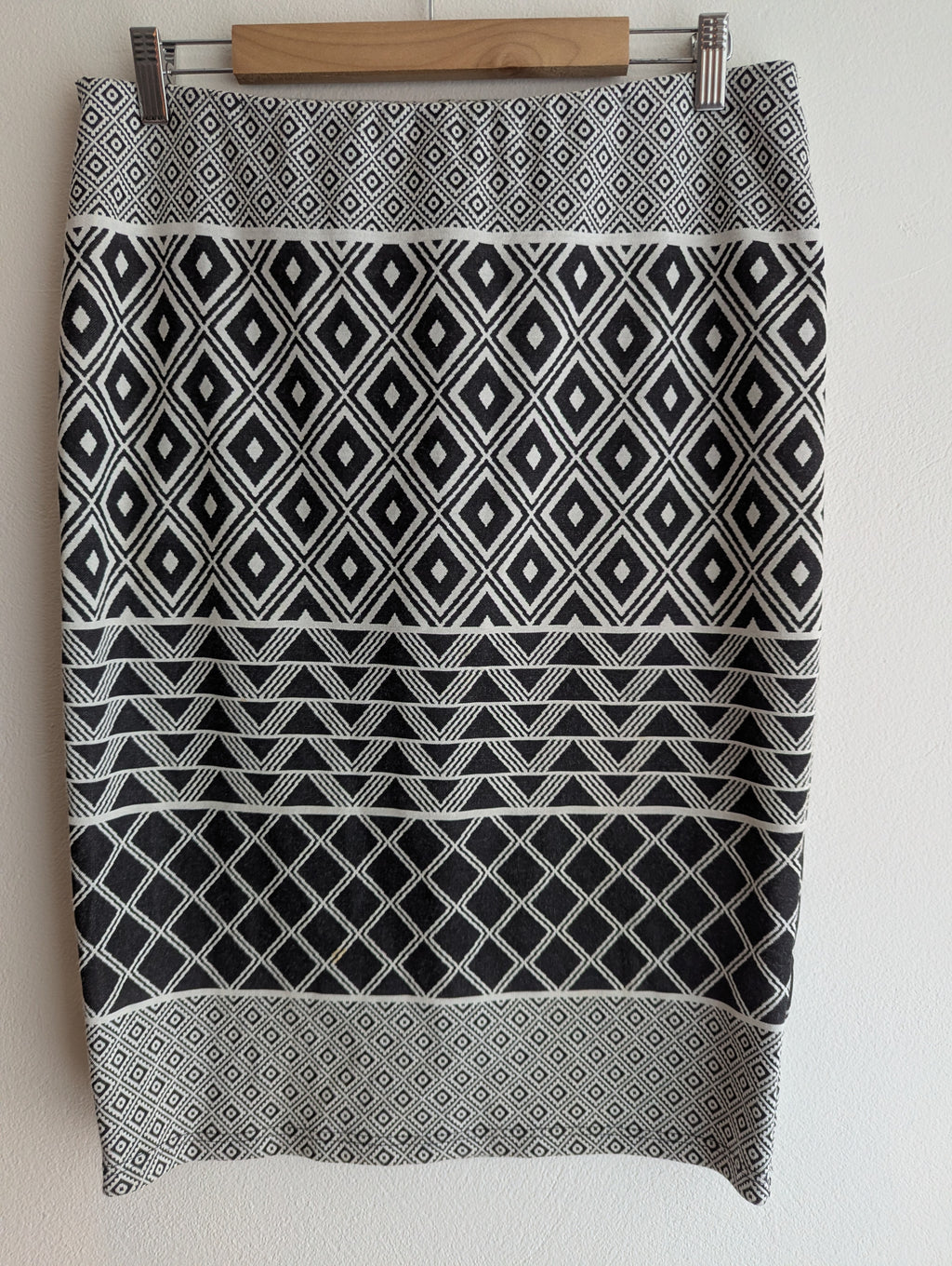 Veronika Maine Geometric Midi Skirt