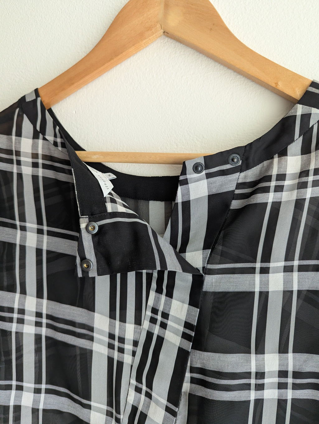Veronika Maine Sheer Check Top