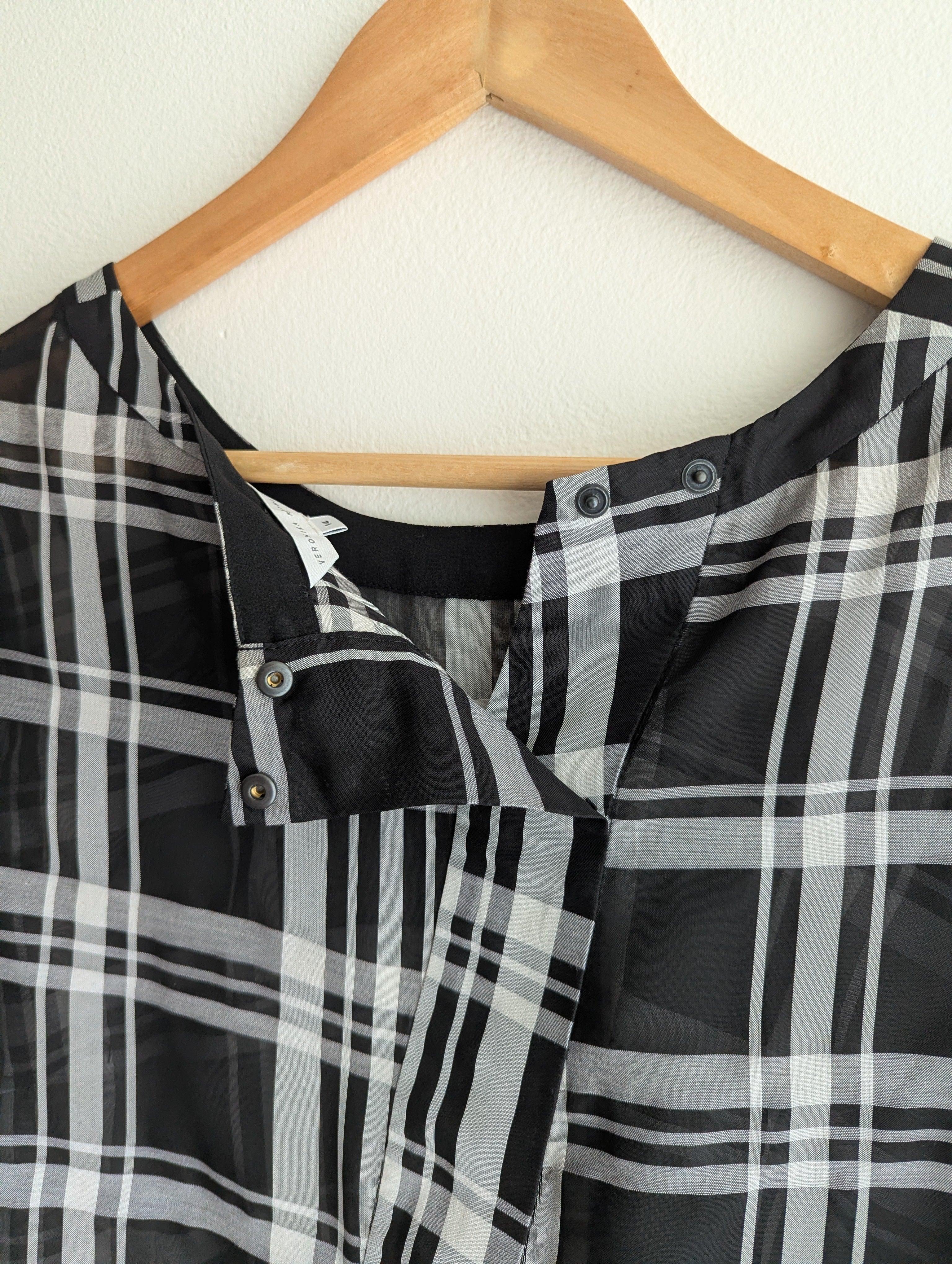 Veronika Maine Sheer Check Top