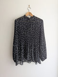 Witchery Pleated Polka Dot Blouse